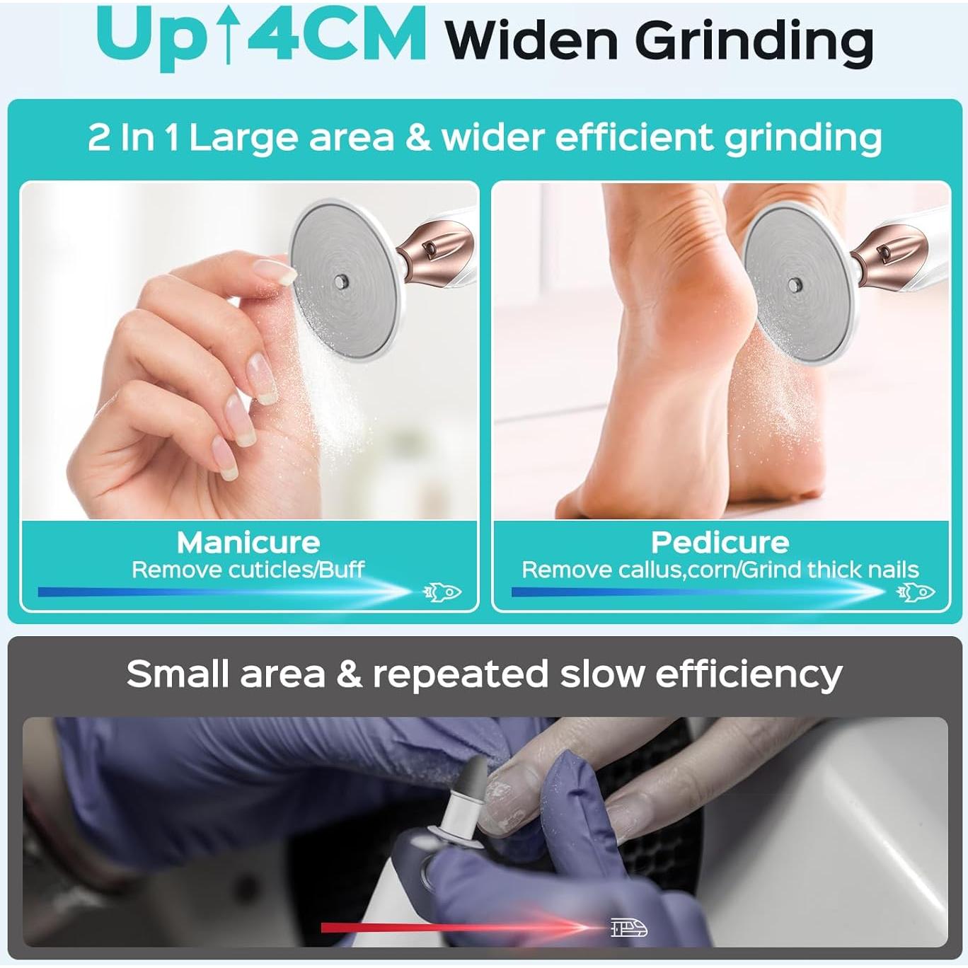 COSLUS Kit Manicura y Pedicura Eléctrico 5 en 1 Inalámbrico