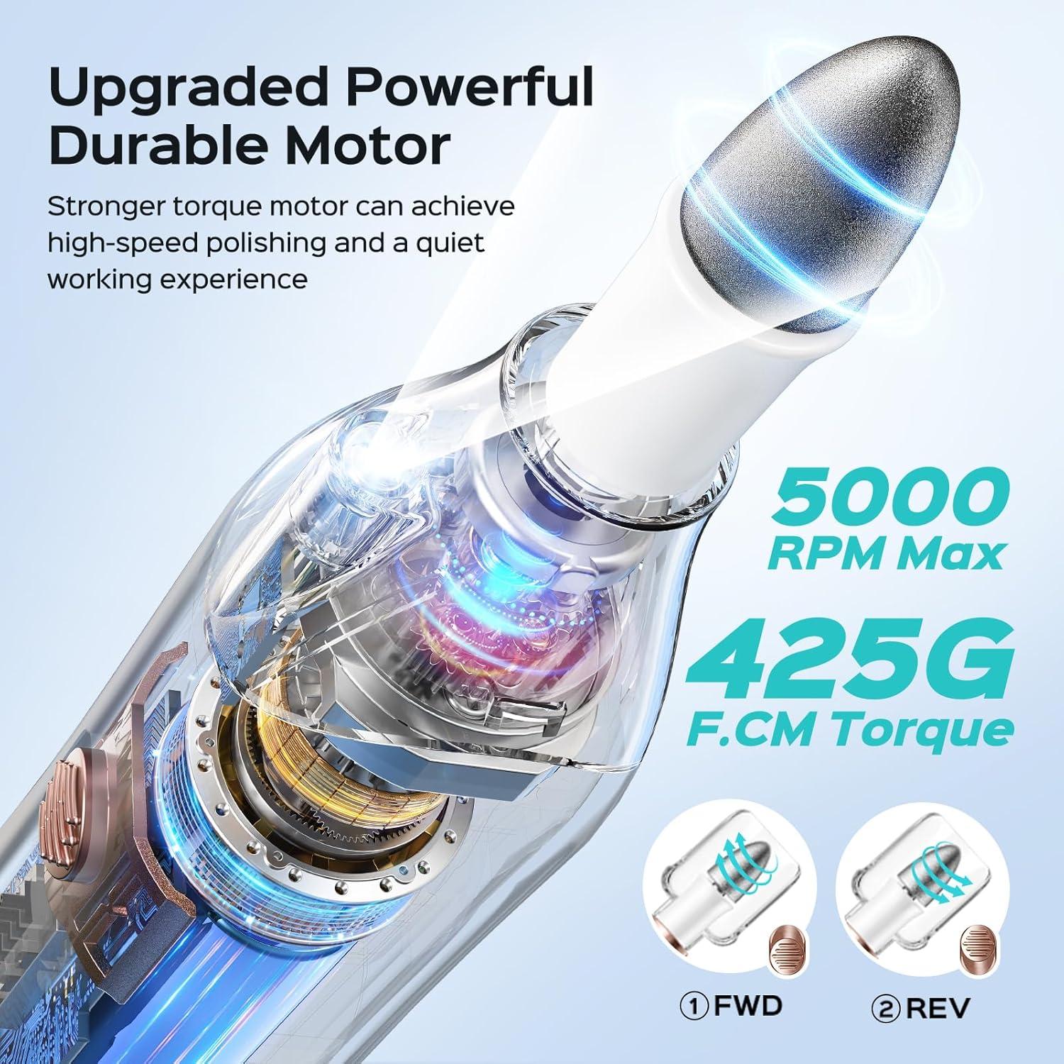 COSLUS Kit Manicura y Pedicura Eléctrico 5 en 1 Inalámbrico