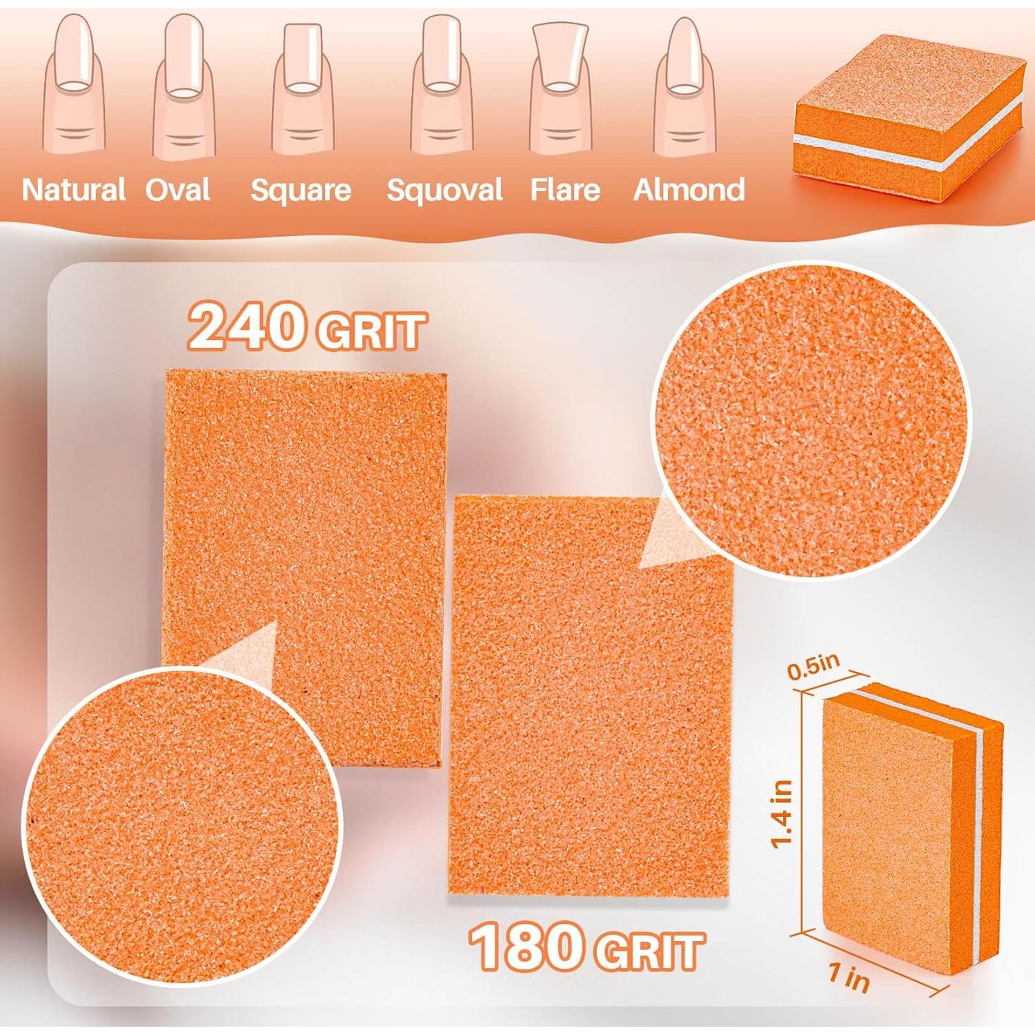 50 Piezas Bloque de Pulido de Uñas SJ-NailBuffer 180/240 Grano