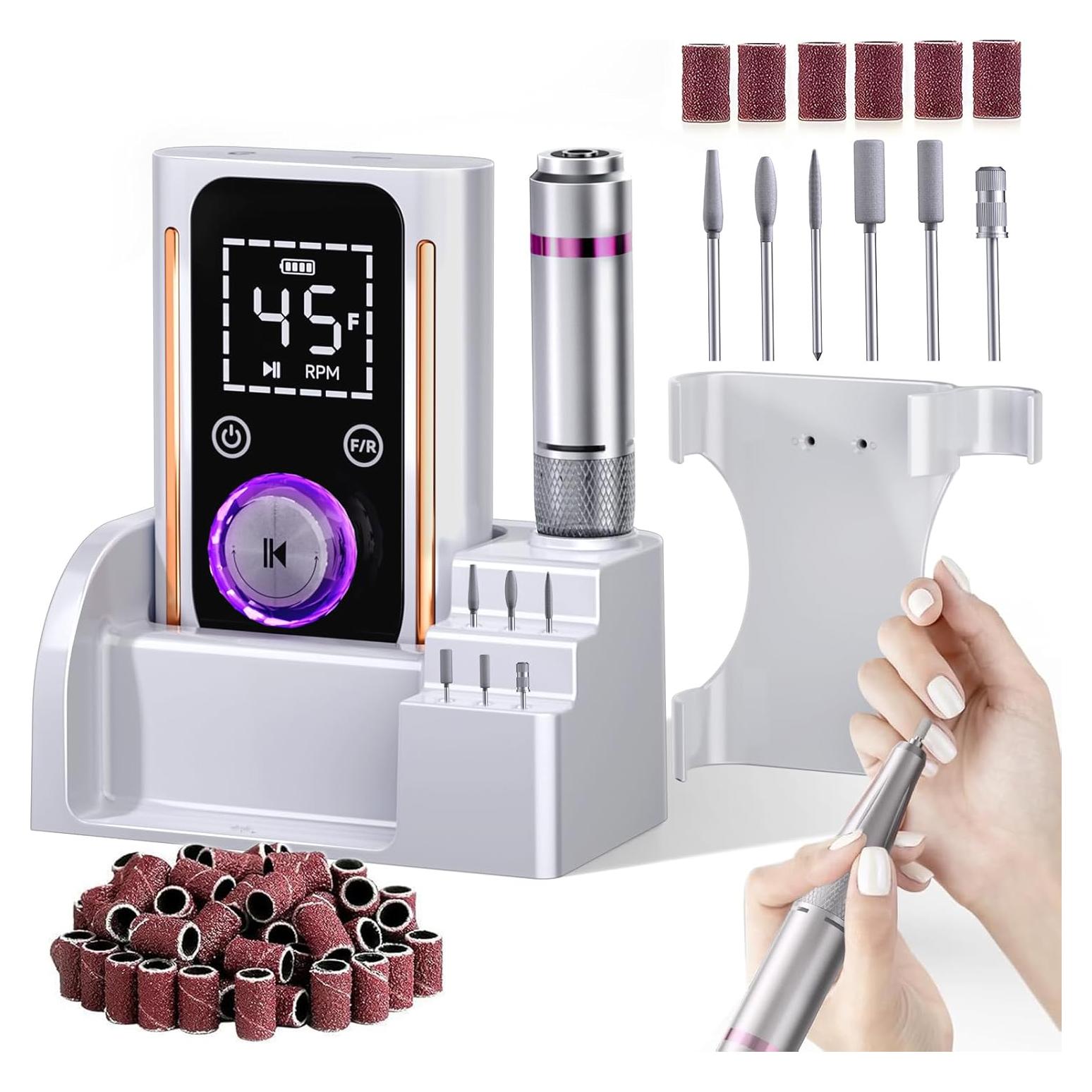 Taladro de Uñas Eléctrico Puriom BQ-112 45000RPM Blanco