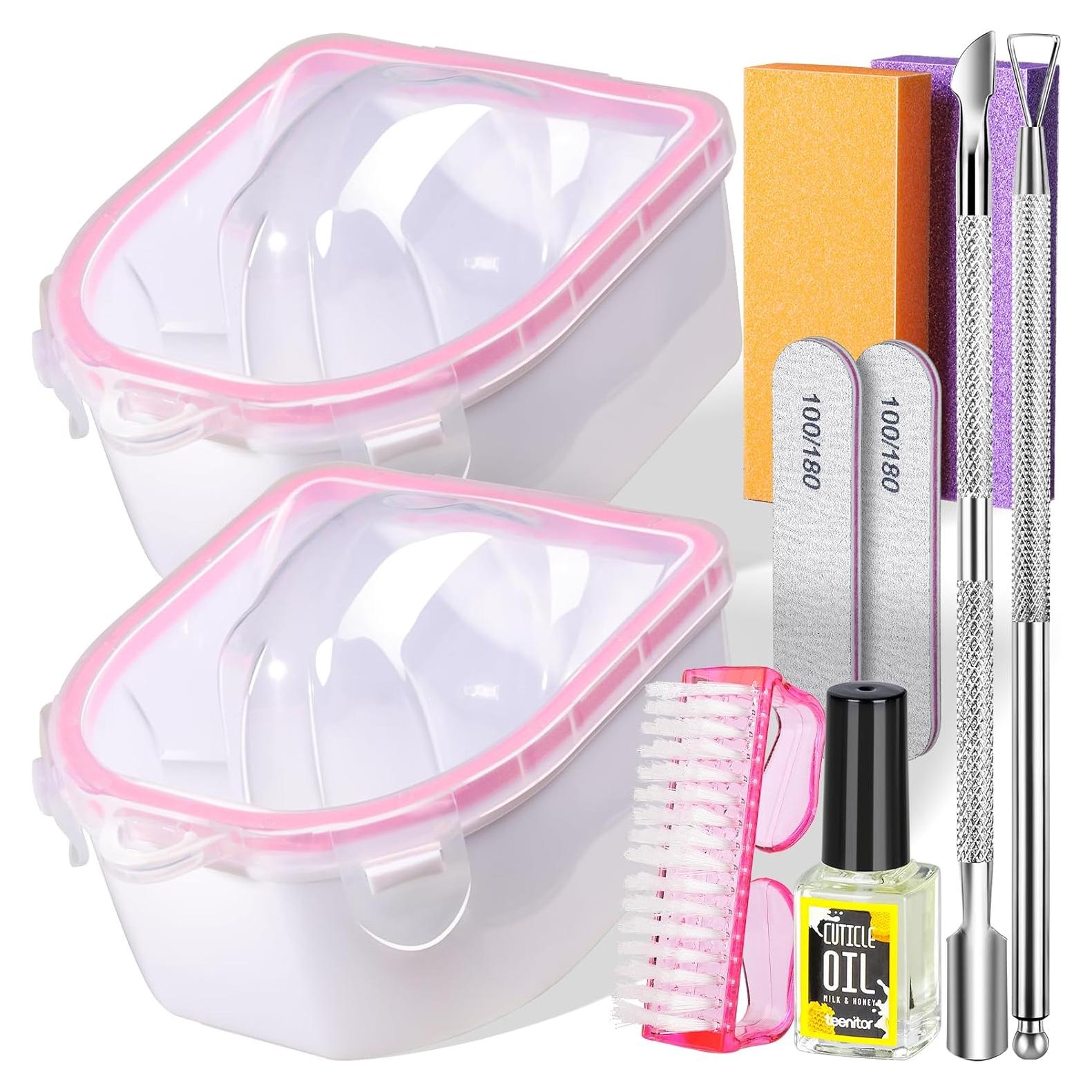 Kit de Manicura Teenitor 10 Piezas con Cuencos Remojo