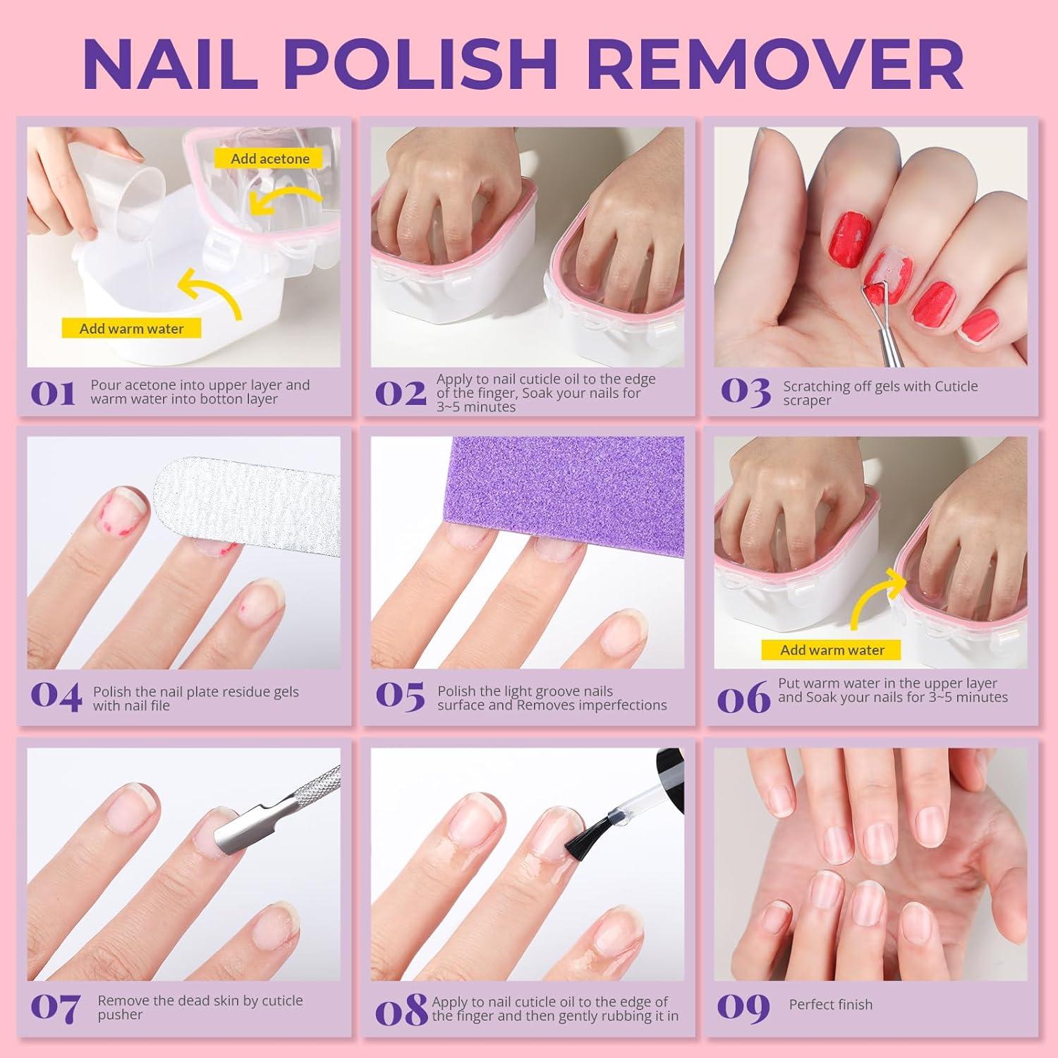 Kit de Manicura Teenitor 10 Piezas con Cuencos Remojo