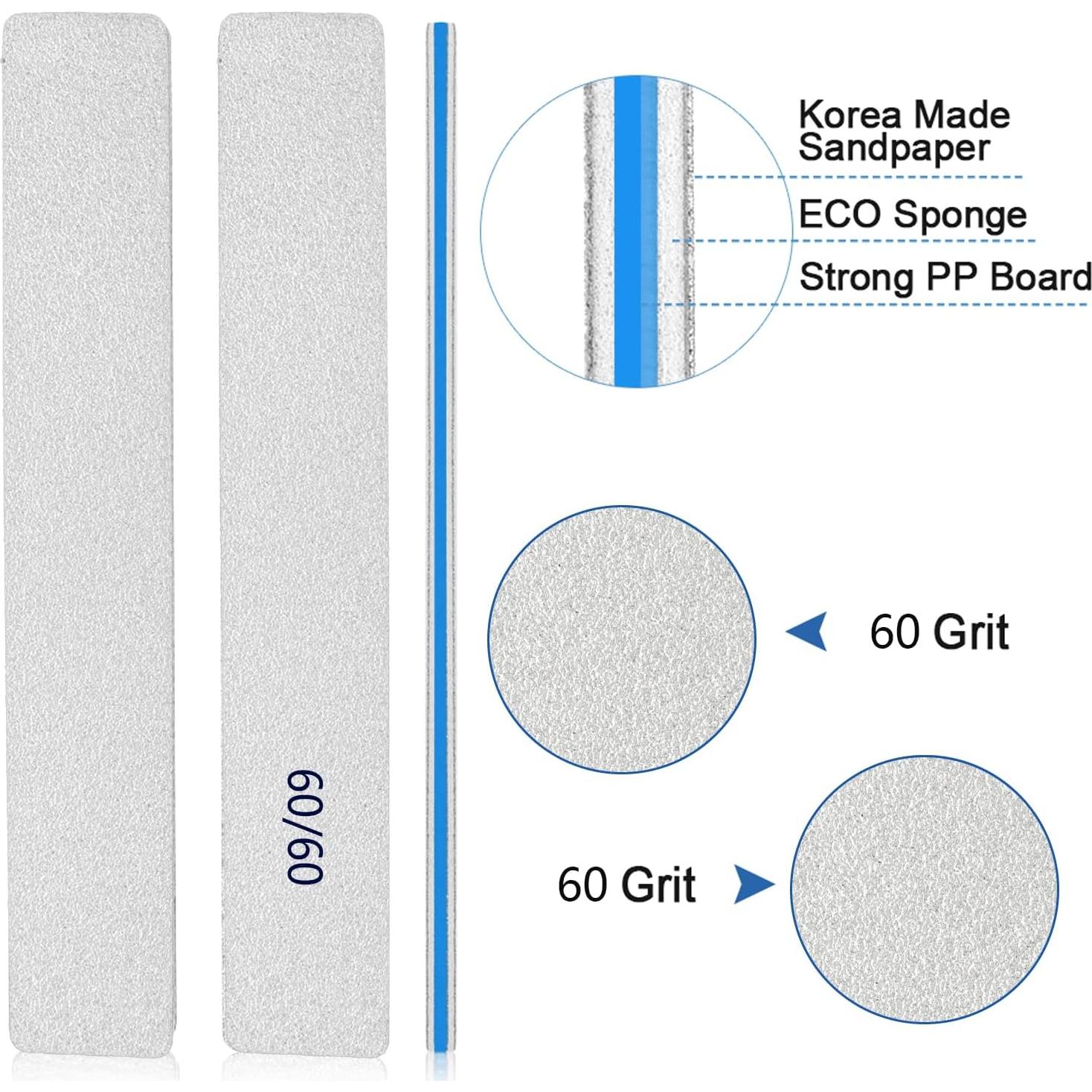 Archivos de Uñas BLESWIN 12pcs Grano 60/60 para Acrílicas