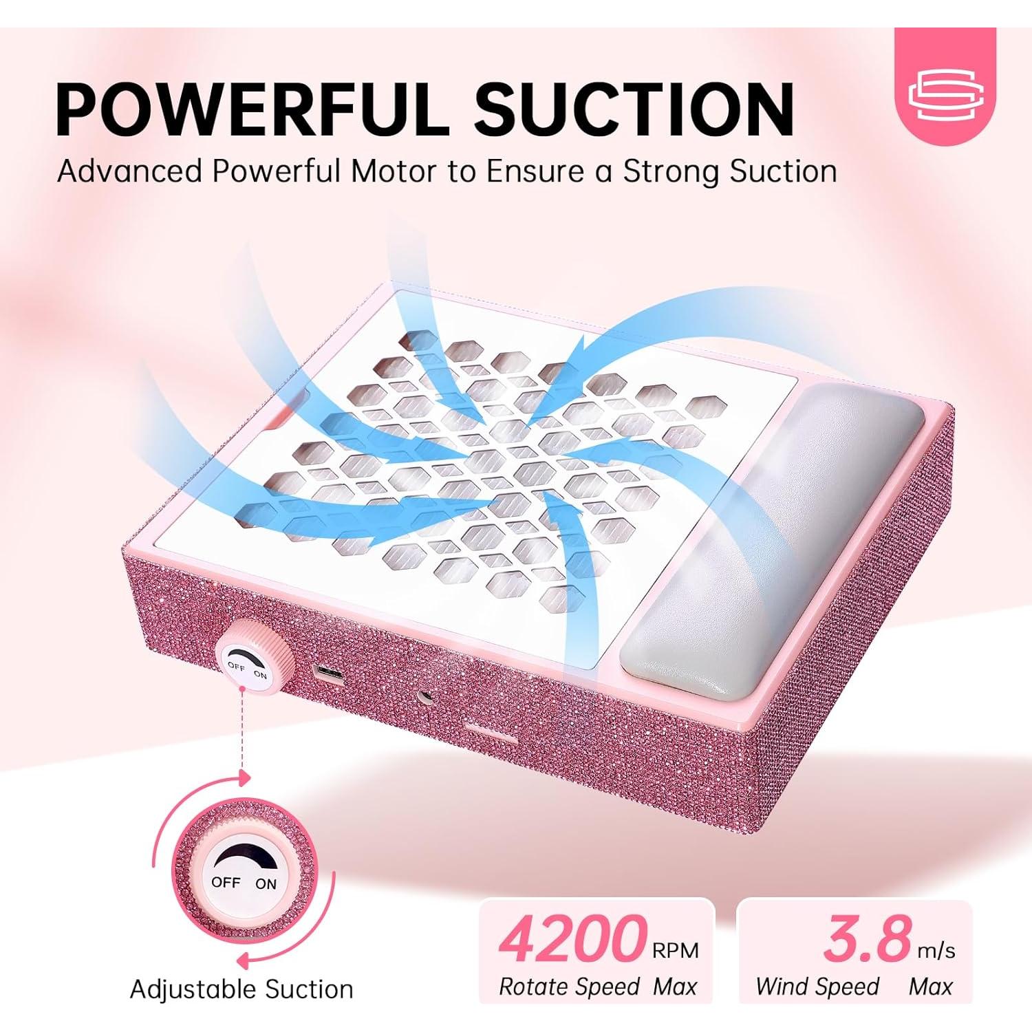 Colector de Polvo de Uñas CHRISTINE SHELLY 650PA Recargable