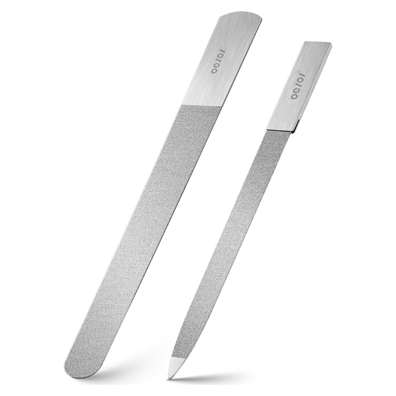 Kit de Lima de Uñas BEZOX - 2 Piezas Acero Inoxidable