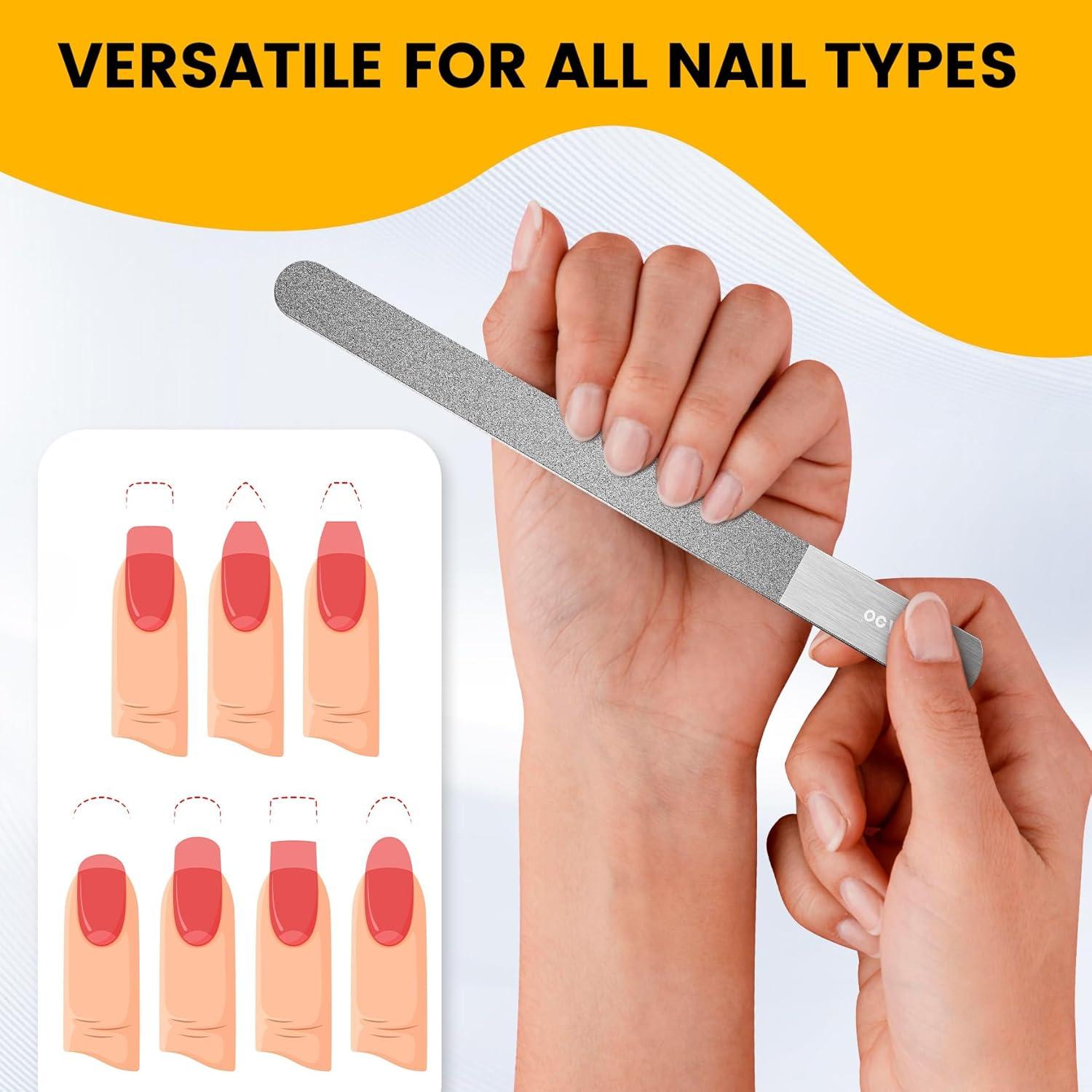 Kit de Lima de Uñas BEZOX - 2 Piezas Acero Inoxidable