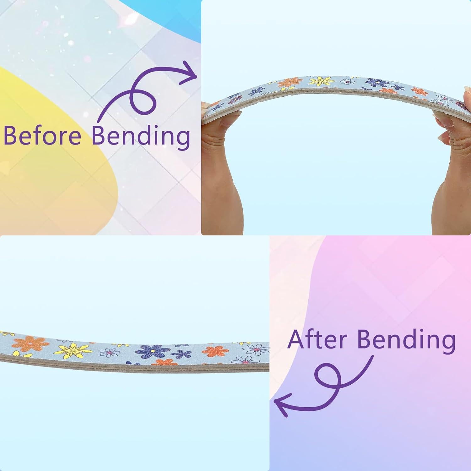 12 Limadoras de Uñas Doble Cara LNAUJS 100/180 Grit Coloridas