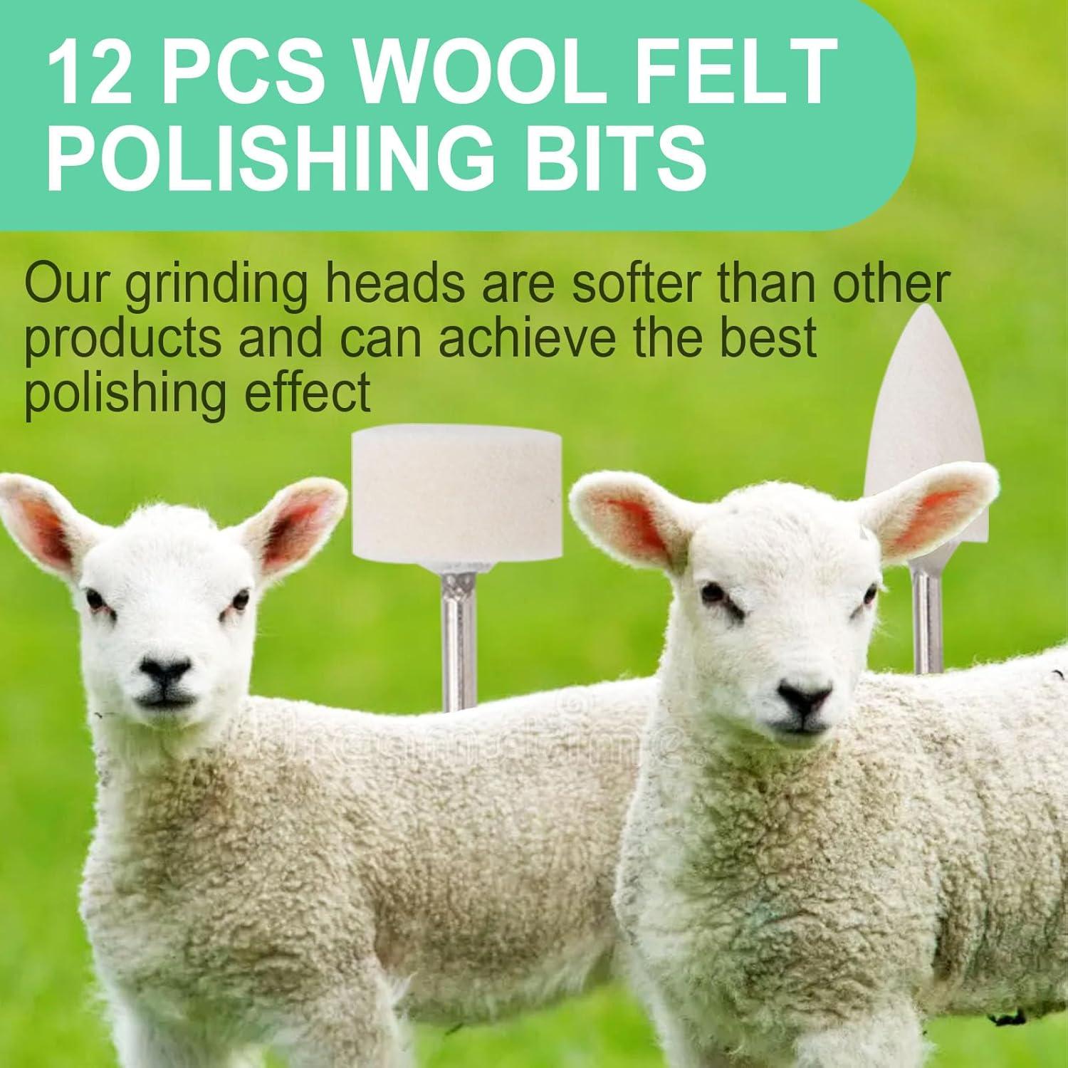 Brocas de Taladro para Uñas ZJchao - 12 Piezas Fieltro Pulido