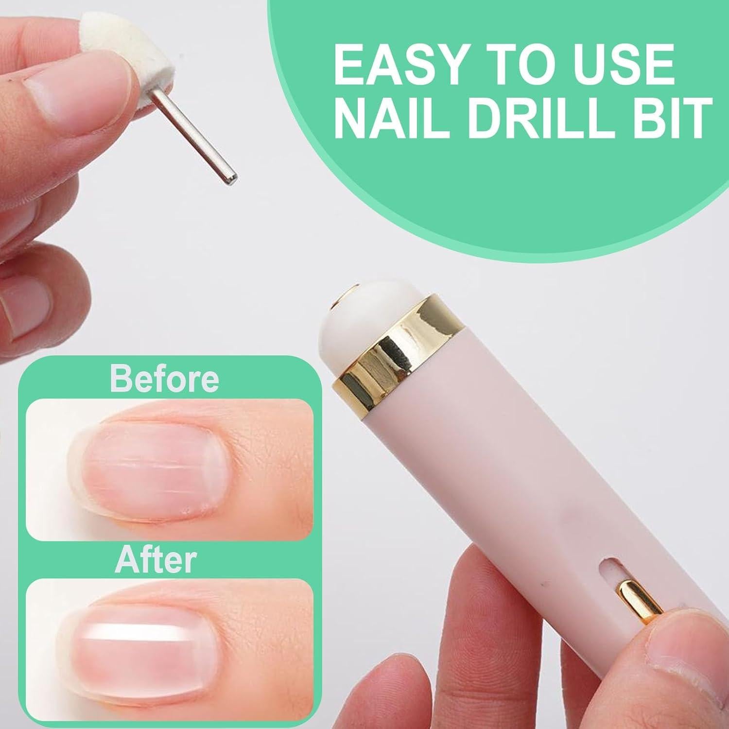 Brocas de Taladro para Uñas ZJchao - 12 Piezas Fieltro Pulido