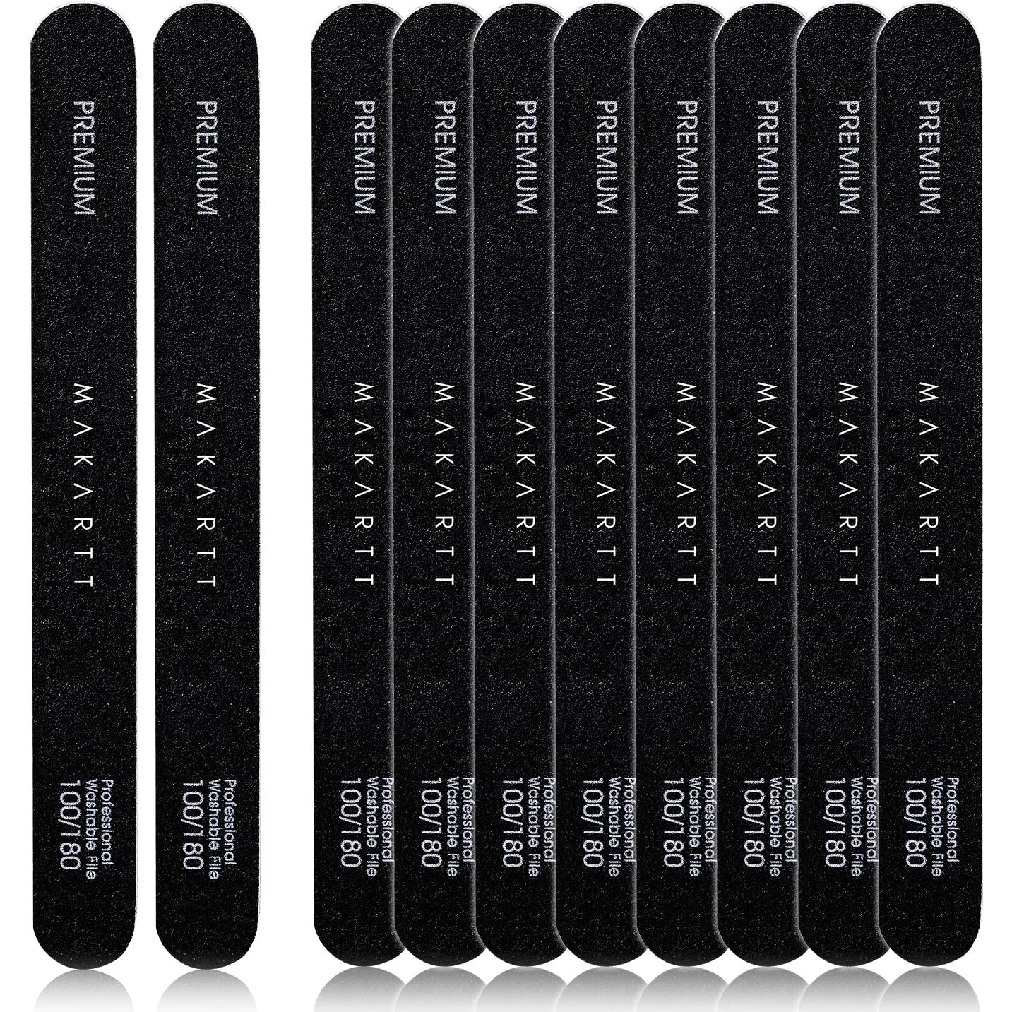 Limas de Uñas Profesionales Makartt 100/180 Grano 10 Pcs