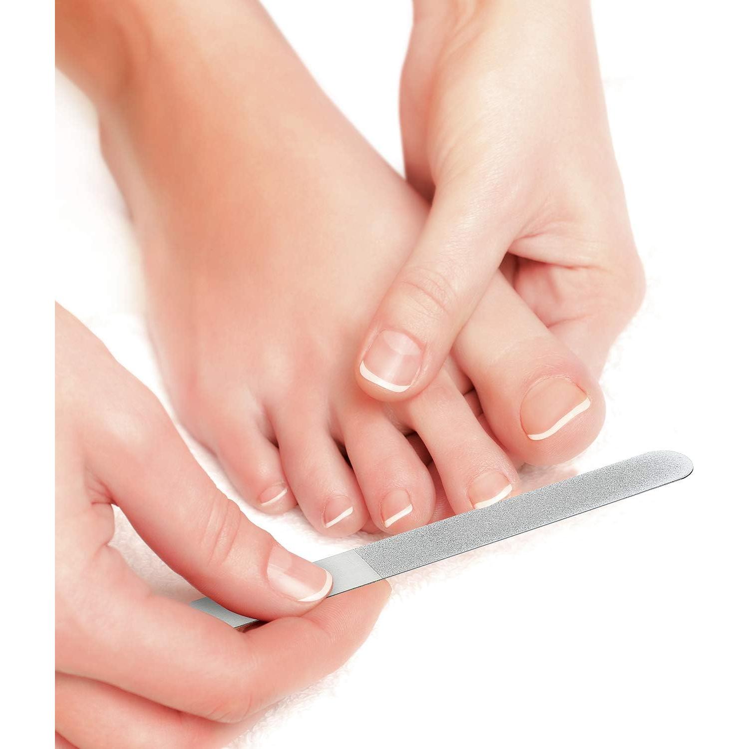 Juego de Limadoras de Uñas Mudder 3 Pcs Acero Inoxidable Plata