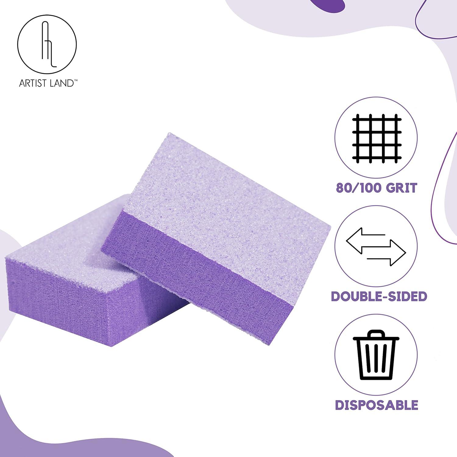 Juego de Mini Pulidores de Uñas Artist Land 80/100 Grano - 50 Ct