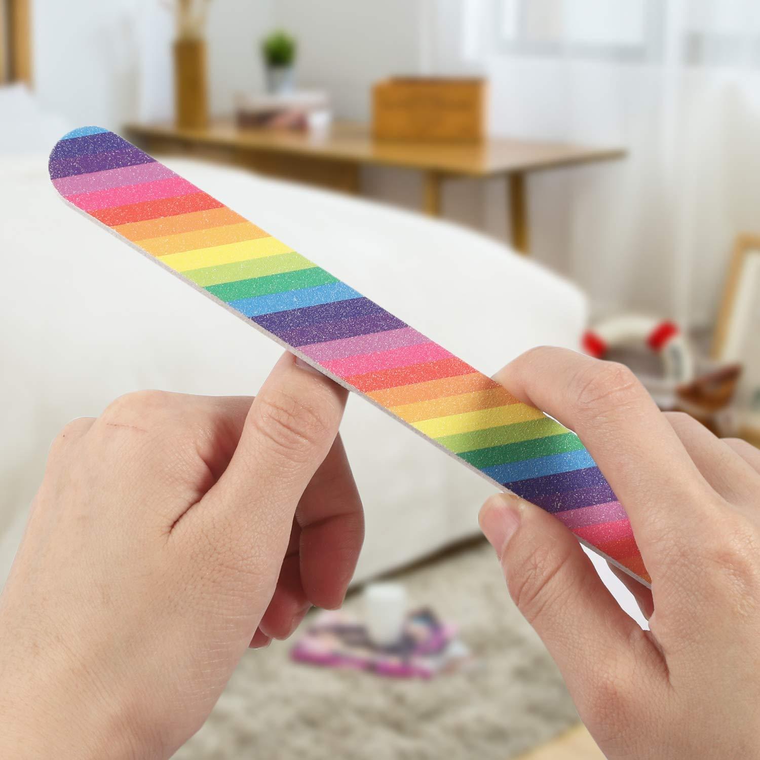 12 Limas de Uñas Coloridas YIMICOO 150/150 Doble Cara 17.78 cm