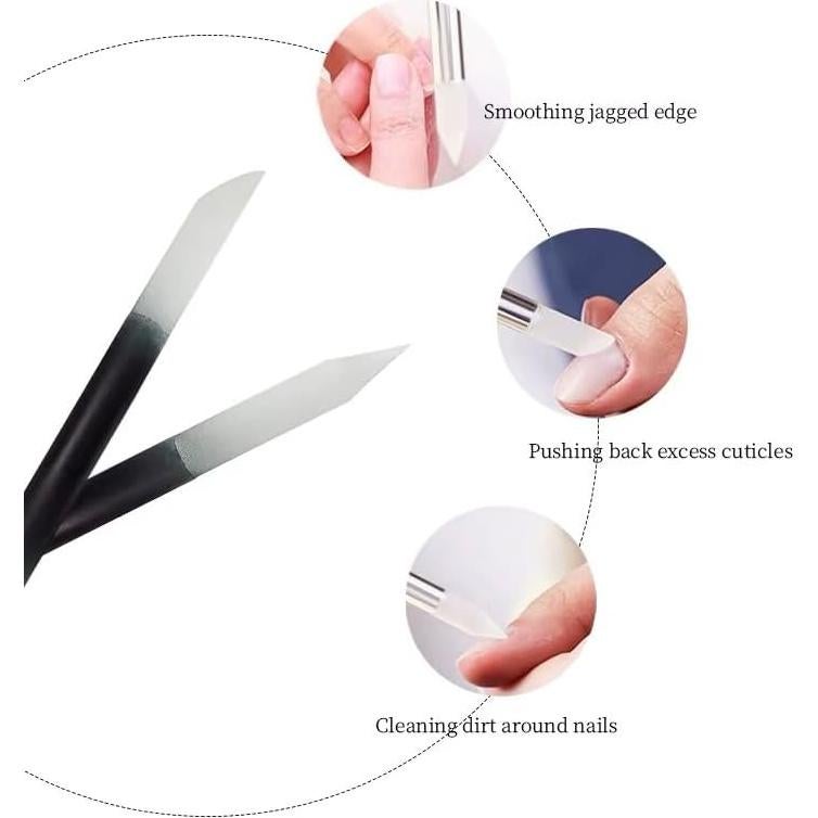 Juego de Lima de Uñas de Vidrio Profesional Yangjiang 3 Piezas