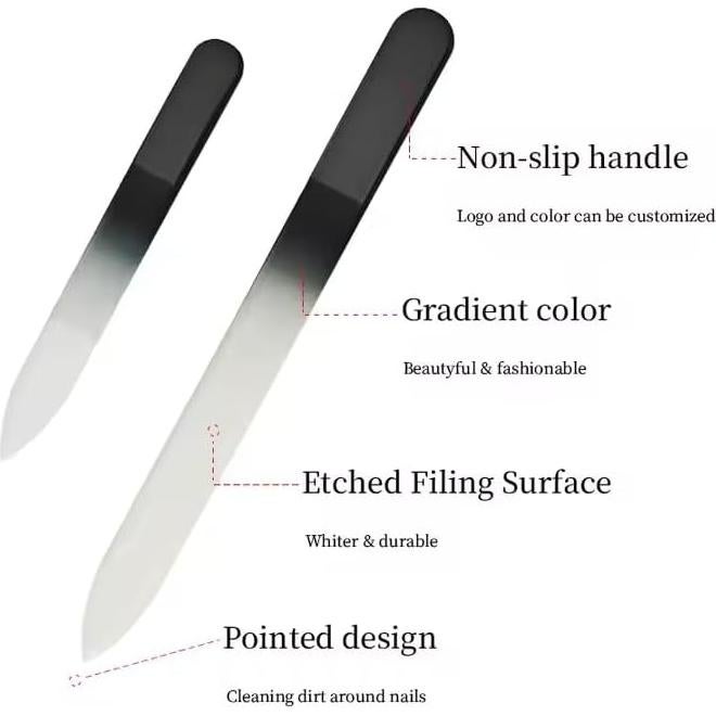 Juego de Lima de Uñas de Vidrio Profesional Yangjiang 3 Piezas