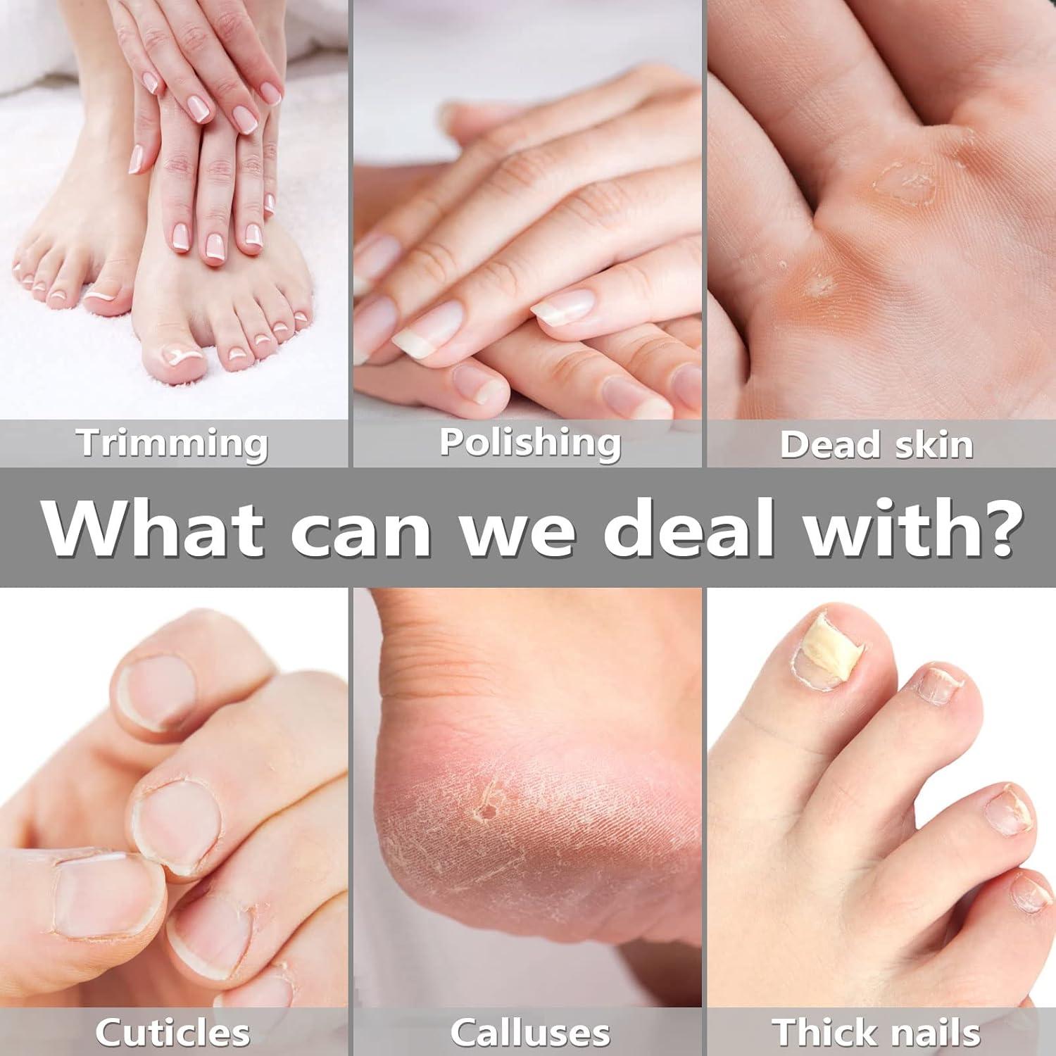 Juego de Manicura y Pedicura SEAMIND - Cortador Eléctrico Inalámbrico 5 Velocidades