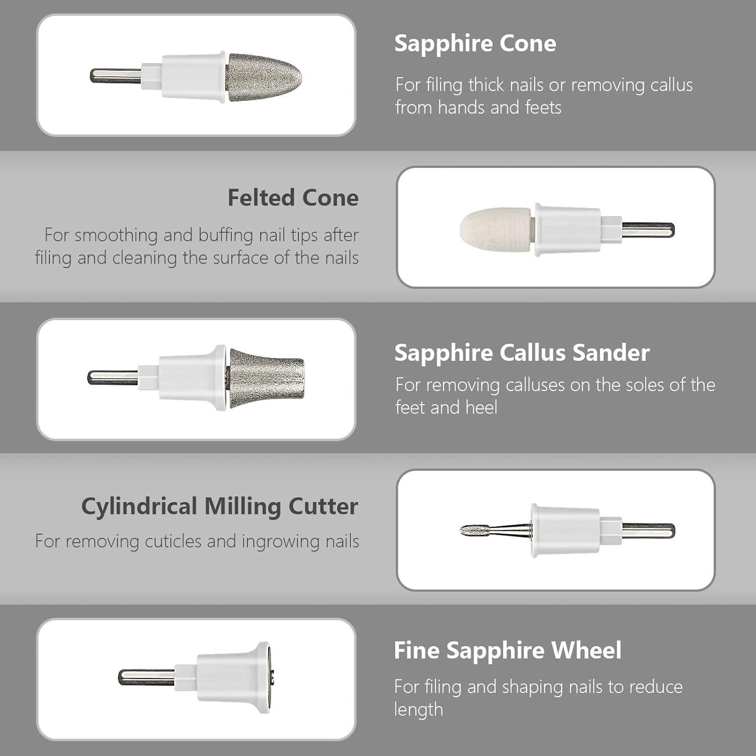 Juego de Manicura y Pedicura SEAMIND - Cortador Eléctrico Inalámbrico 5 Velocidades