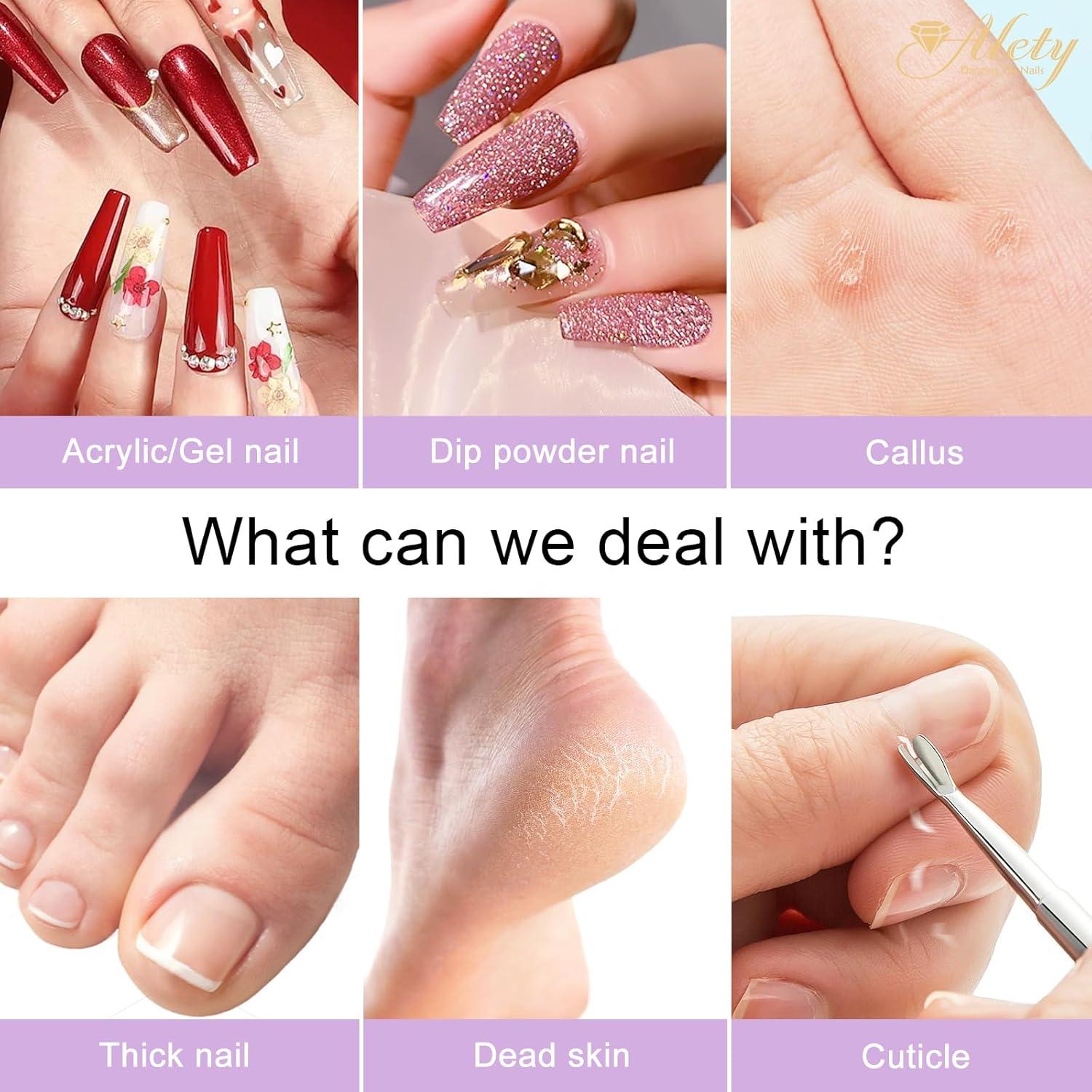 Kit de Taladro de Uñas Eléctrico Alety M-001 con Brocas Doradas