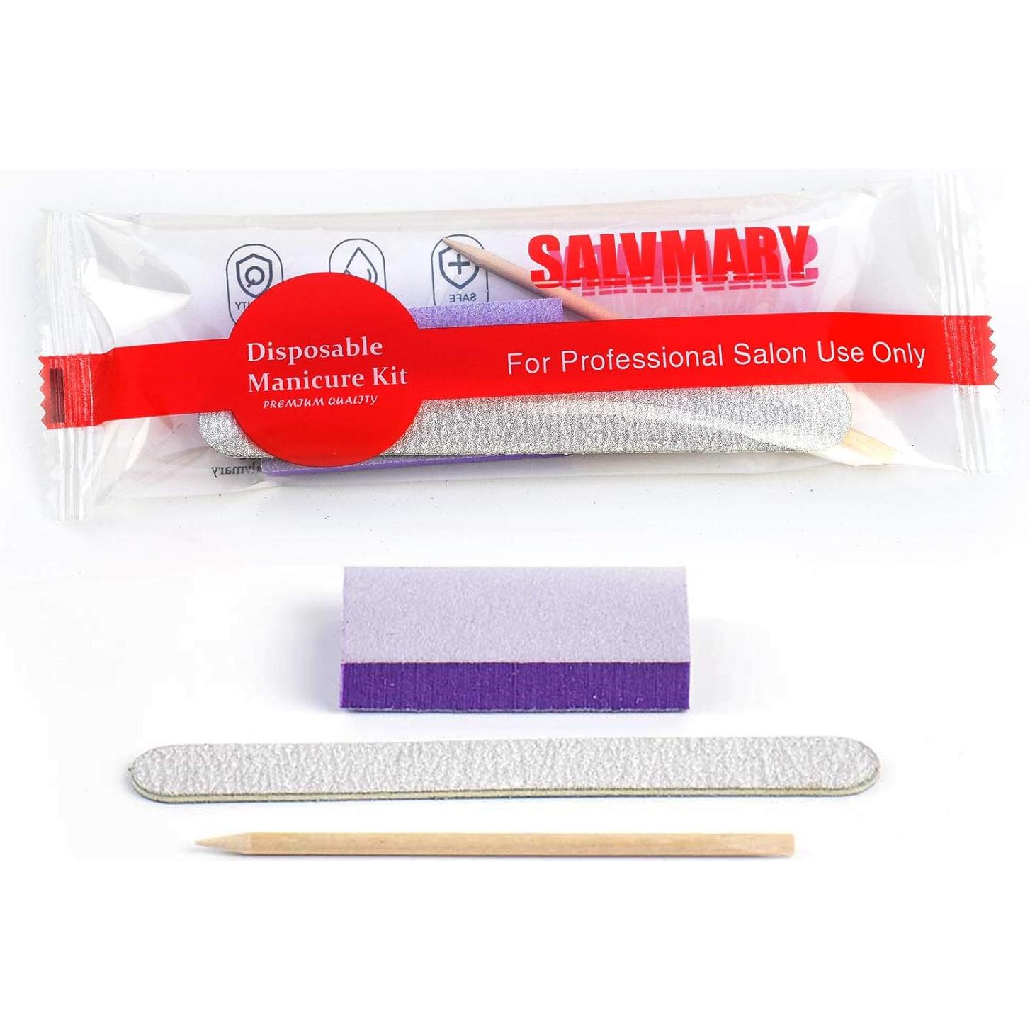 Kit de Manicura Desechable SALVMARY 100 Sets 3 Piezas