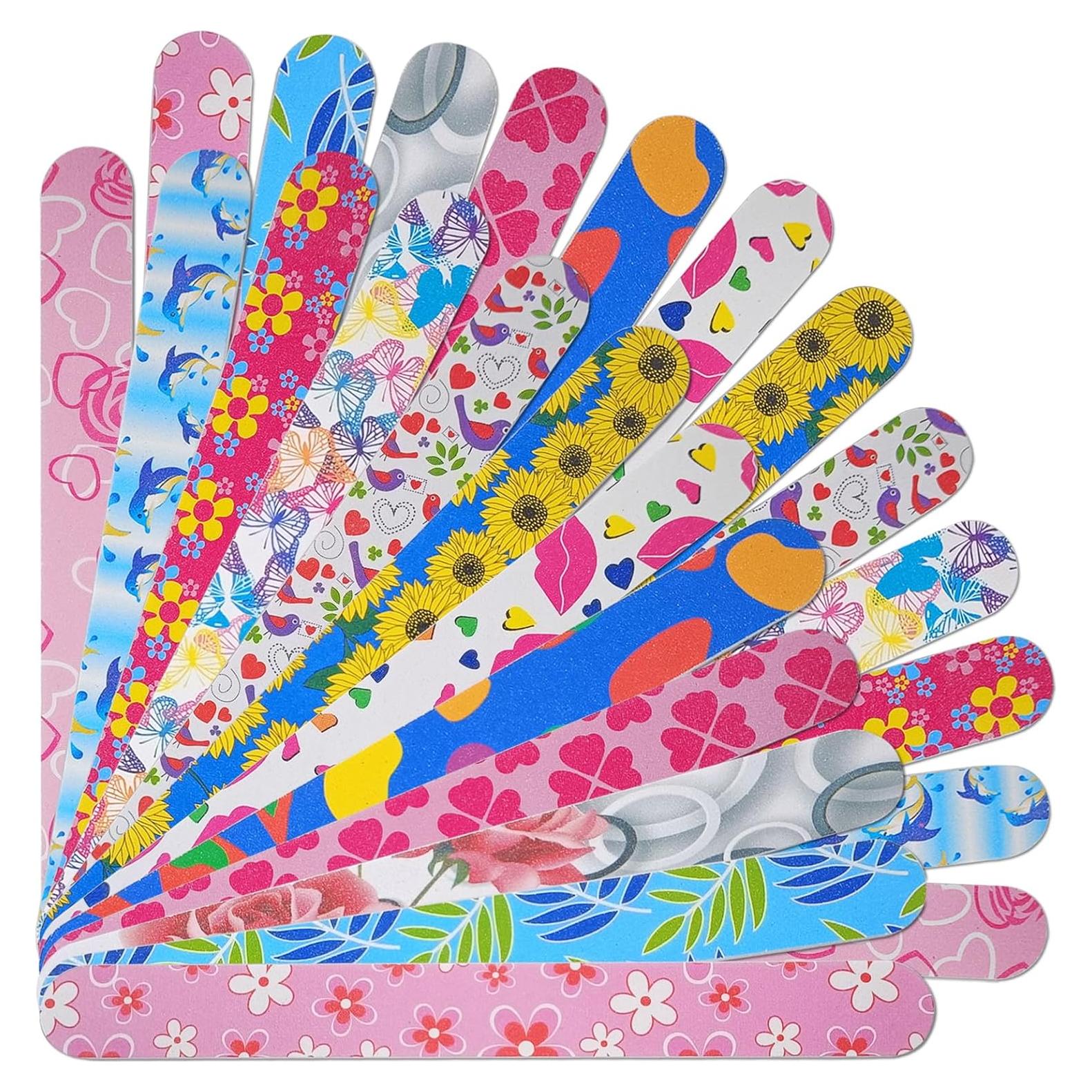 Limas de Uñas Doble Cara HomeyEra - 24 Piezas 180 Granos