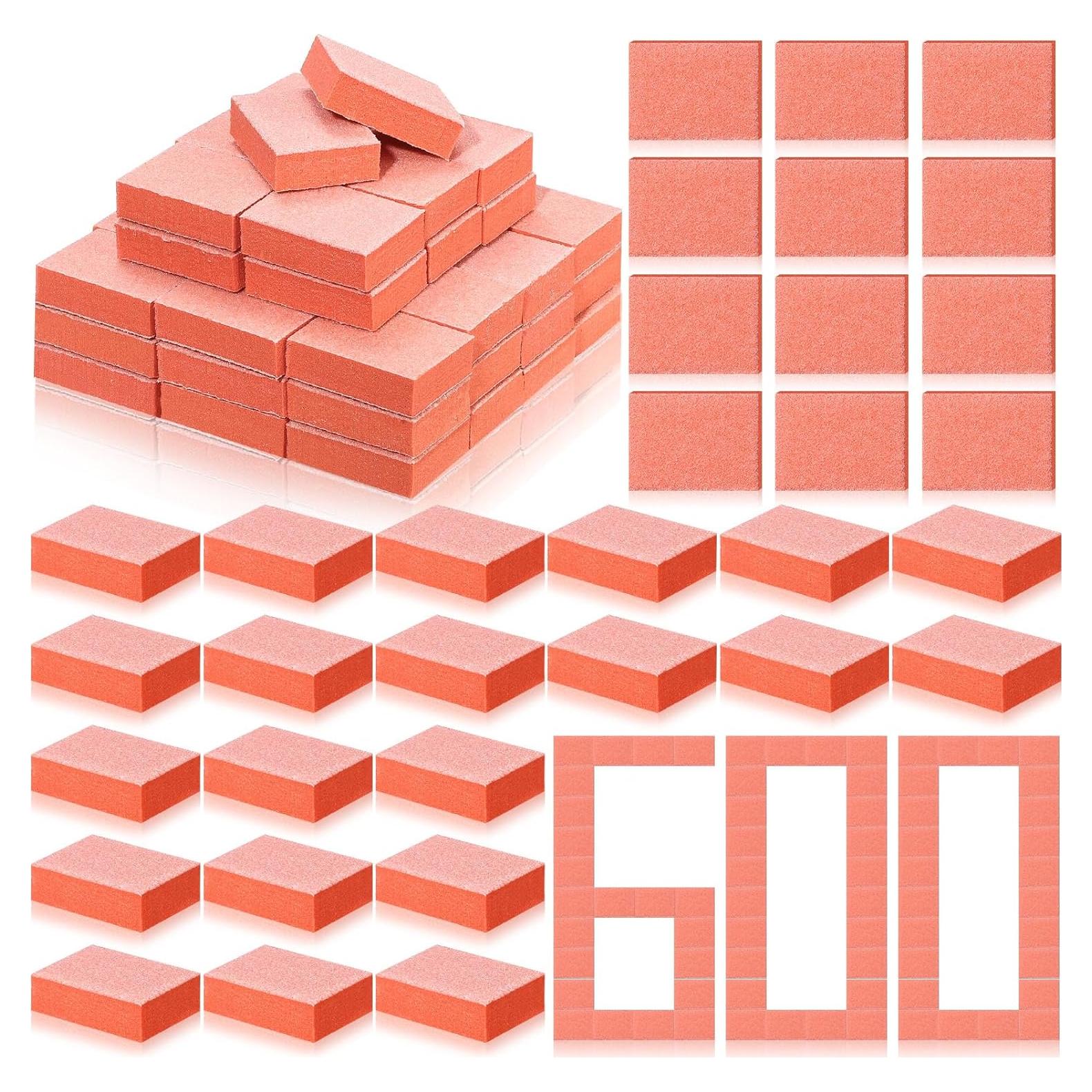 Gisafai 600 Bloques Mini Pulidores de Uñas Naranja 80/100 Grano