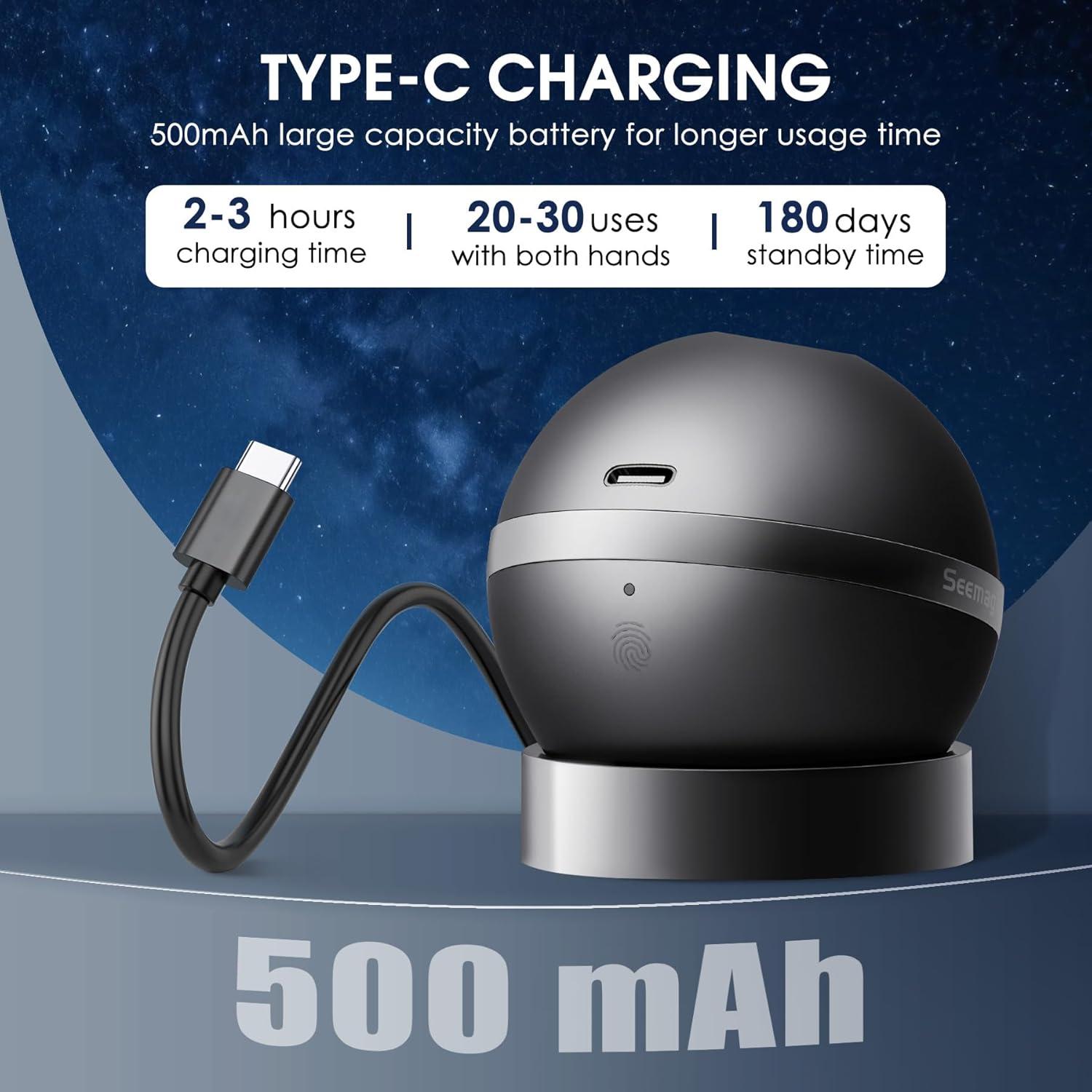 Cortador de Uñas Eléctrico Seemagic XT 902030 2 en 1 con Luz LED