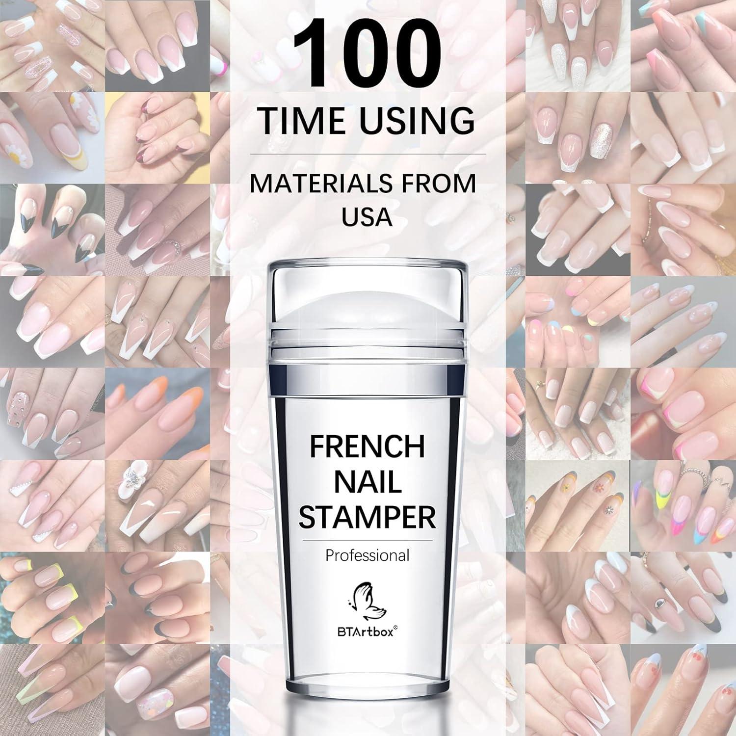 Kit Sellador de Uñas Francés BTArtbox con Raspador y Repuesto