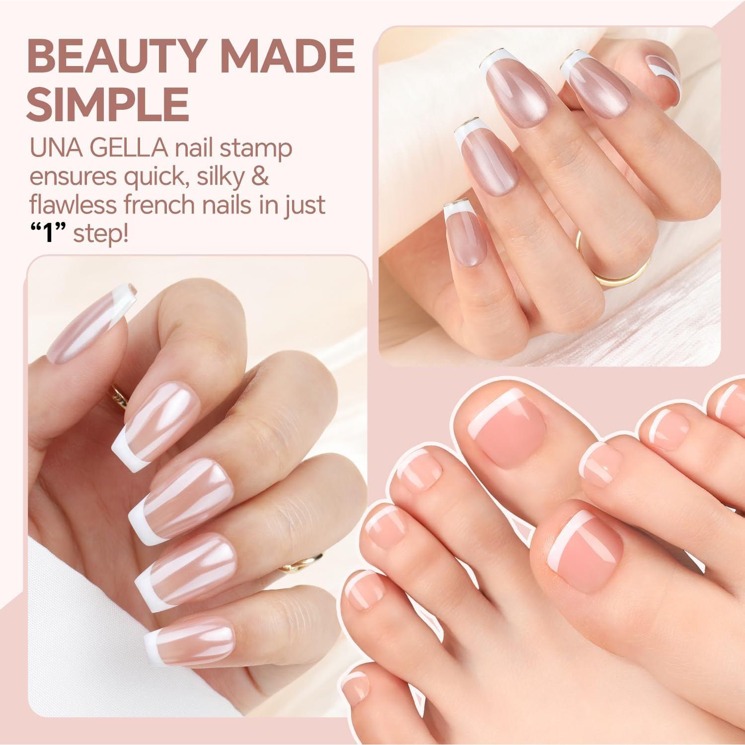 Kit de Sello para Uñas Francesas Una Gella - 2 Tamaños