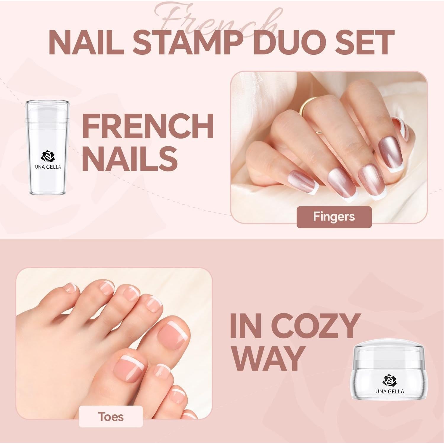 Kit de Sello para Uñas Francesas Una Gella - 2 Tamaños