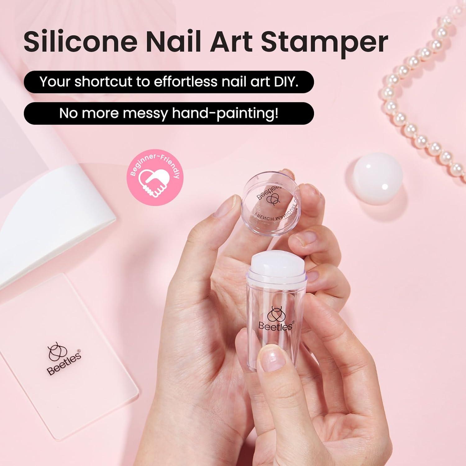 Kit de Sello de Uñas Beetles 3 Piezas con Repuestos