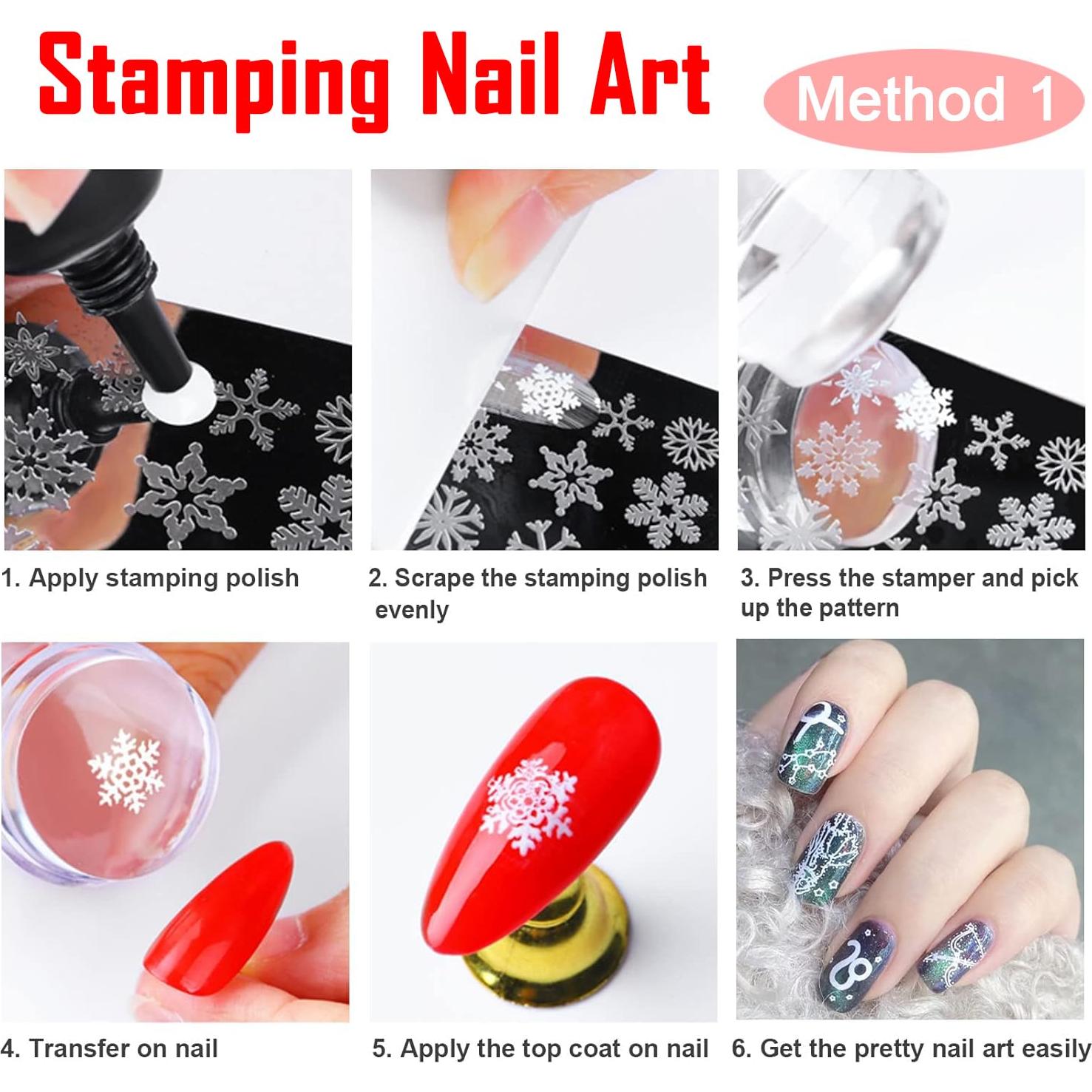 Kit de Estampado de Uñas 5 Piezas MOLILO - Plantillas Flores