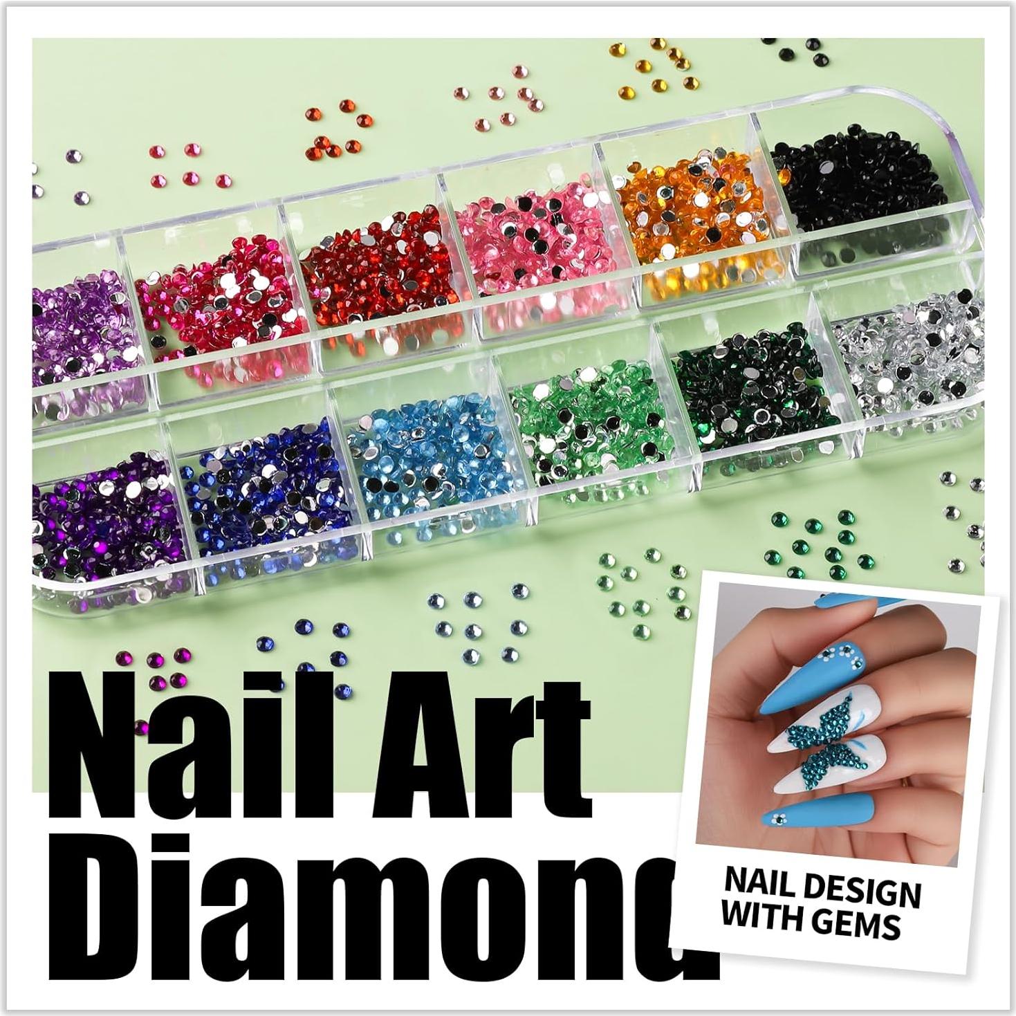 Kit de Arte de Uñas Teenitor con 15 Brochas y 12 Purpurinas