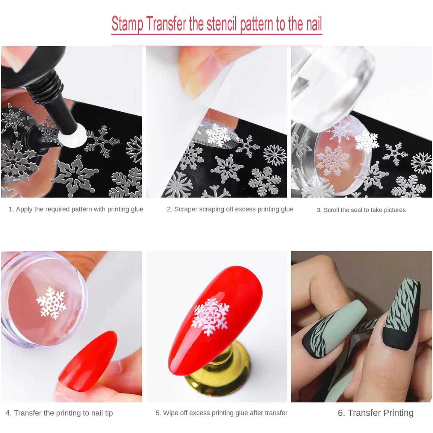 Placa de Estampado de Uñas Halloween HONGCAUP 12x6 cm 32 Patrones