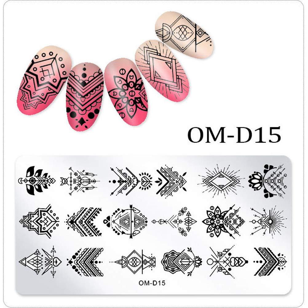 Placas de Estampado de Uñas 5 Pcs Acero Inoxidable WOKOTO