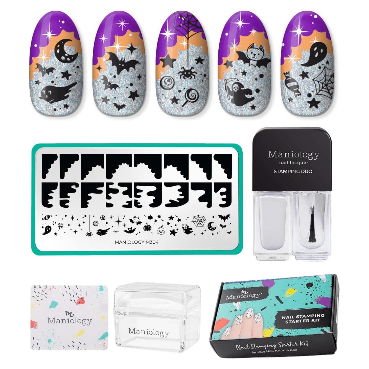 Kit de Estampado de Uñas Halloween Maniology - 5 Piezas