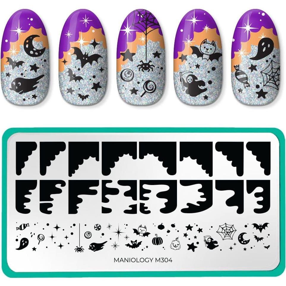 Kit de Estampado de Uñas Halloween Maniology - 5 Piezas