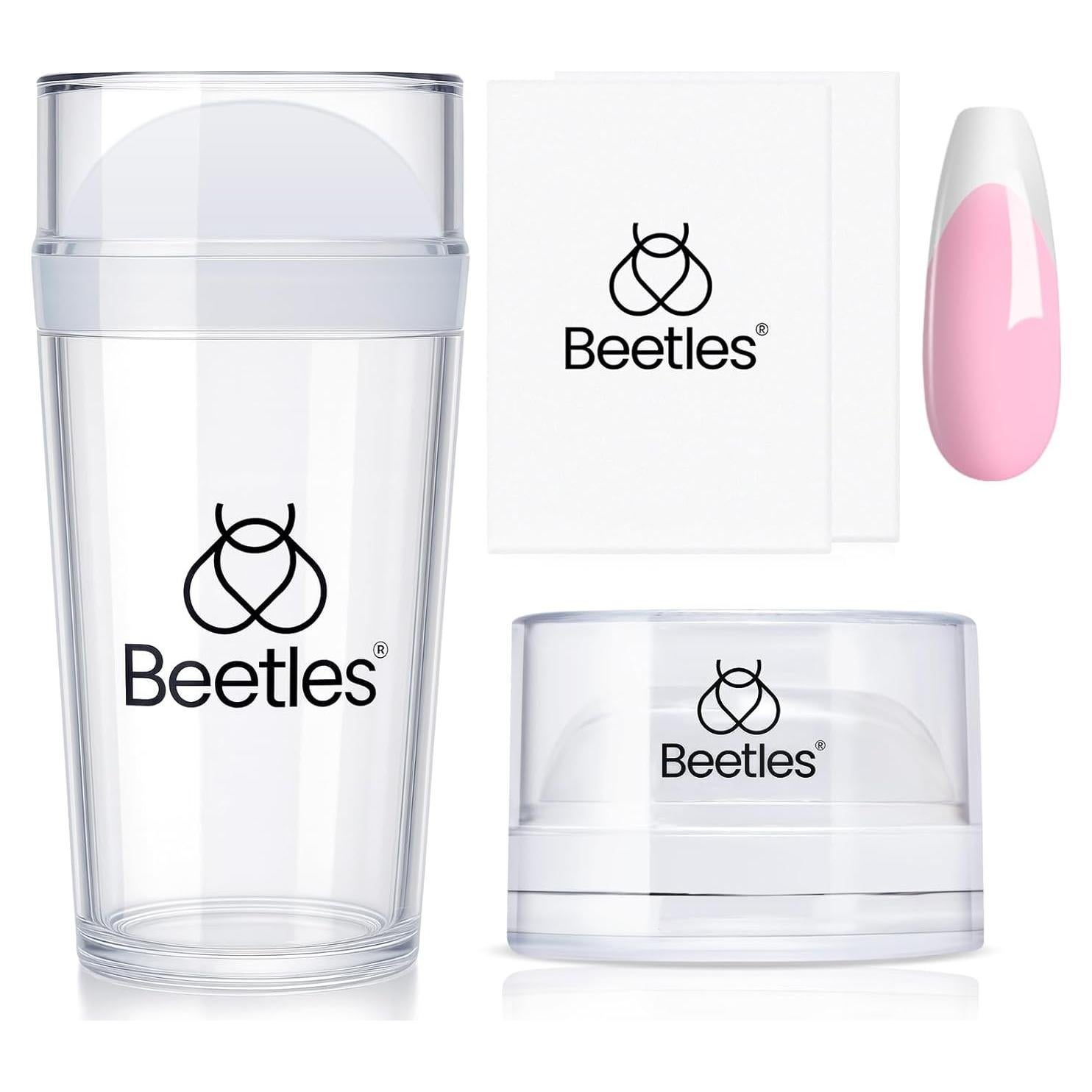 Set de Estampado de Uñas Beetles 4 Pcs con Raspador