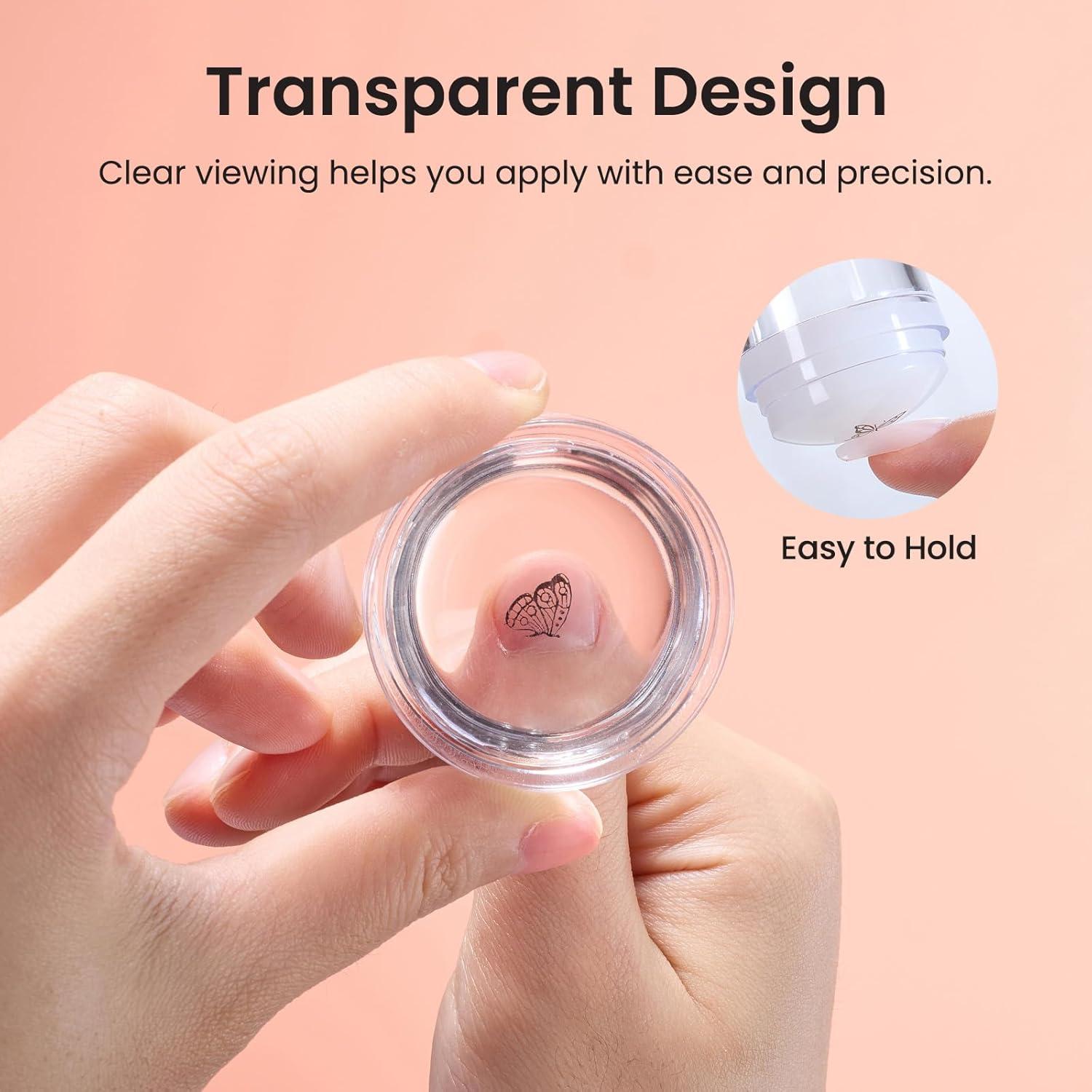 Set de Estampado de Uñas Beetles 4 Pcs con Raspador