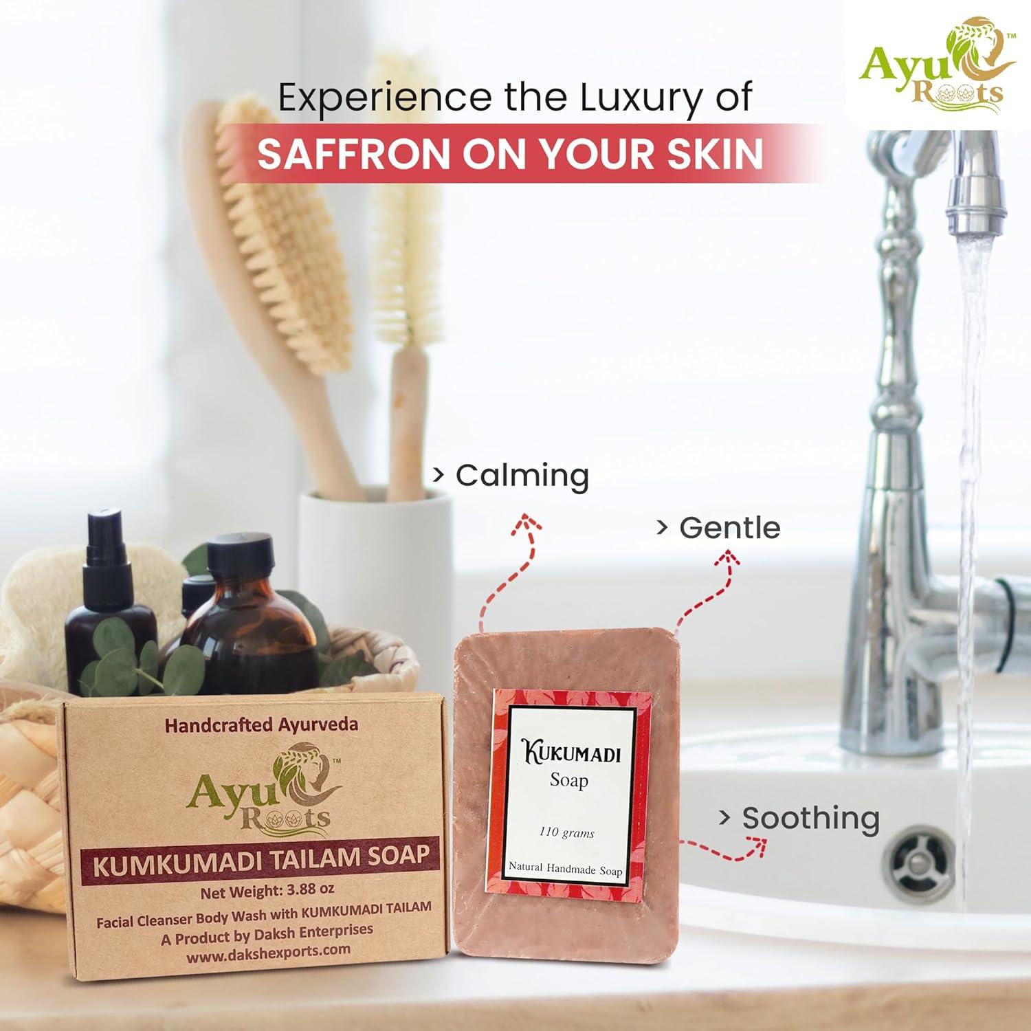 Jabón Ayurvédico Kumkumadi Tailam Hecho a Mano 109.8 g