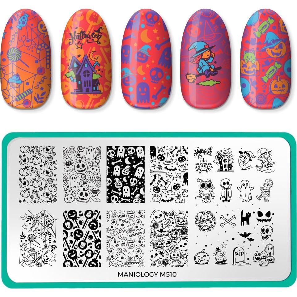Kit de Estampado de Uñas Halloween Maniology - Trick or Treat