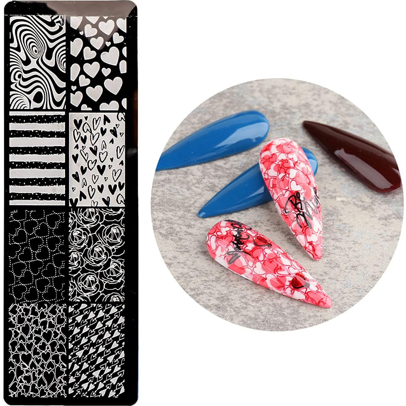 Placa de Estampado de Uñas DANNEASY 6 Piezas Mariposa