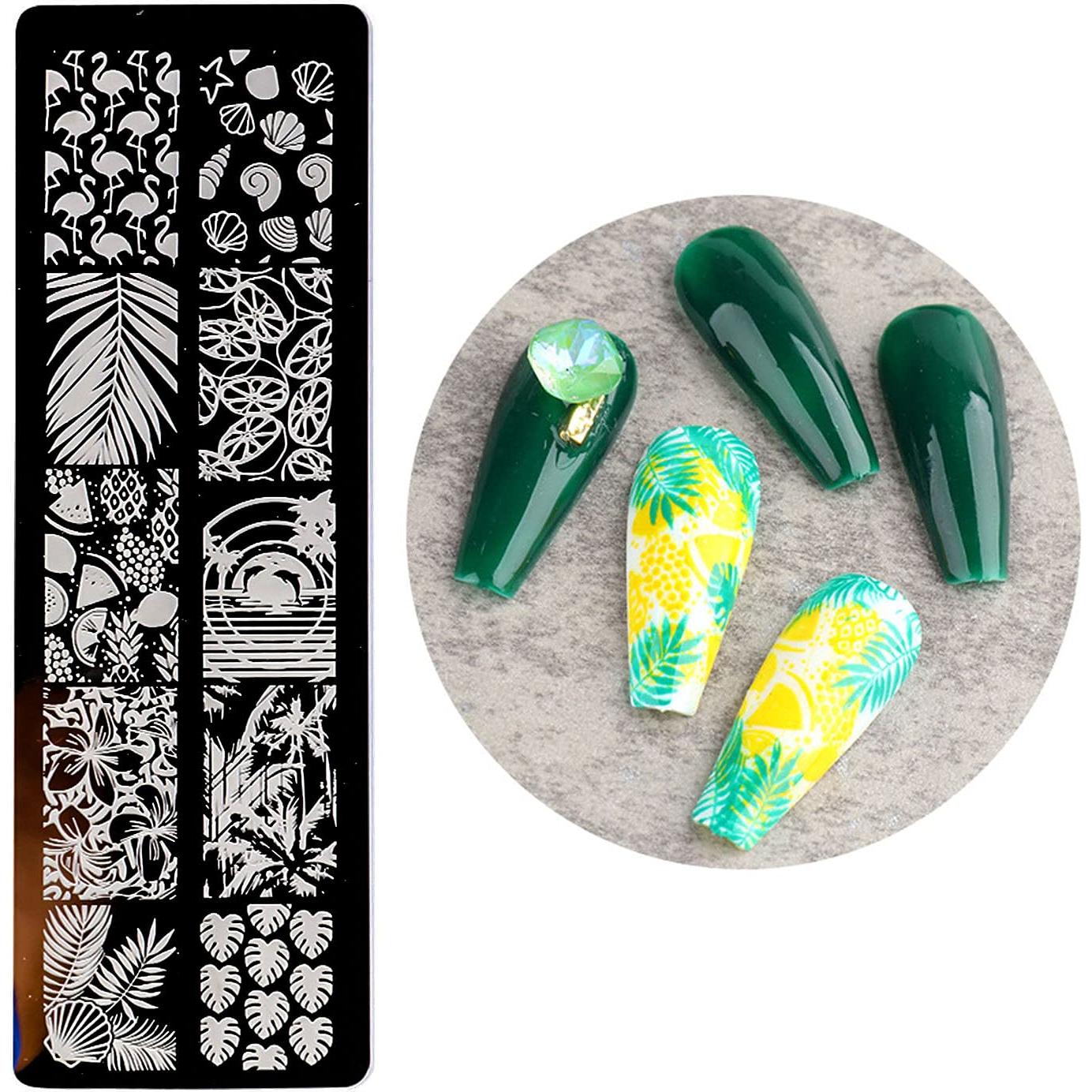 Placa de Estampado de Uñas DANNEASY 6 Piezas Mariposa