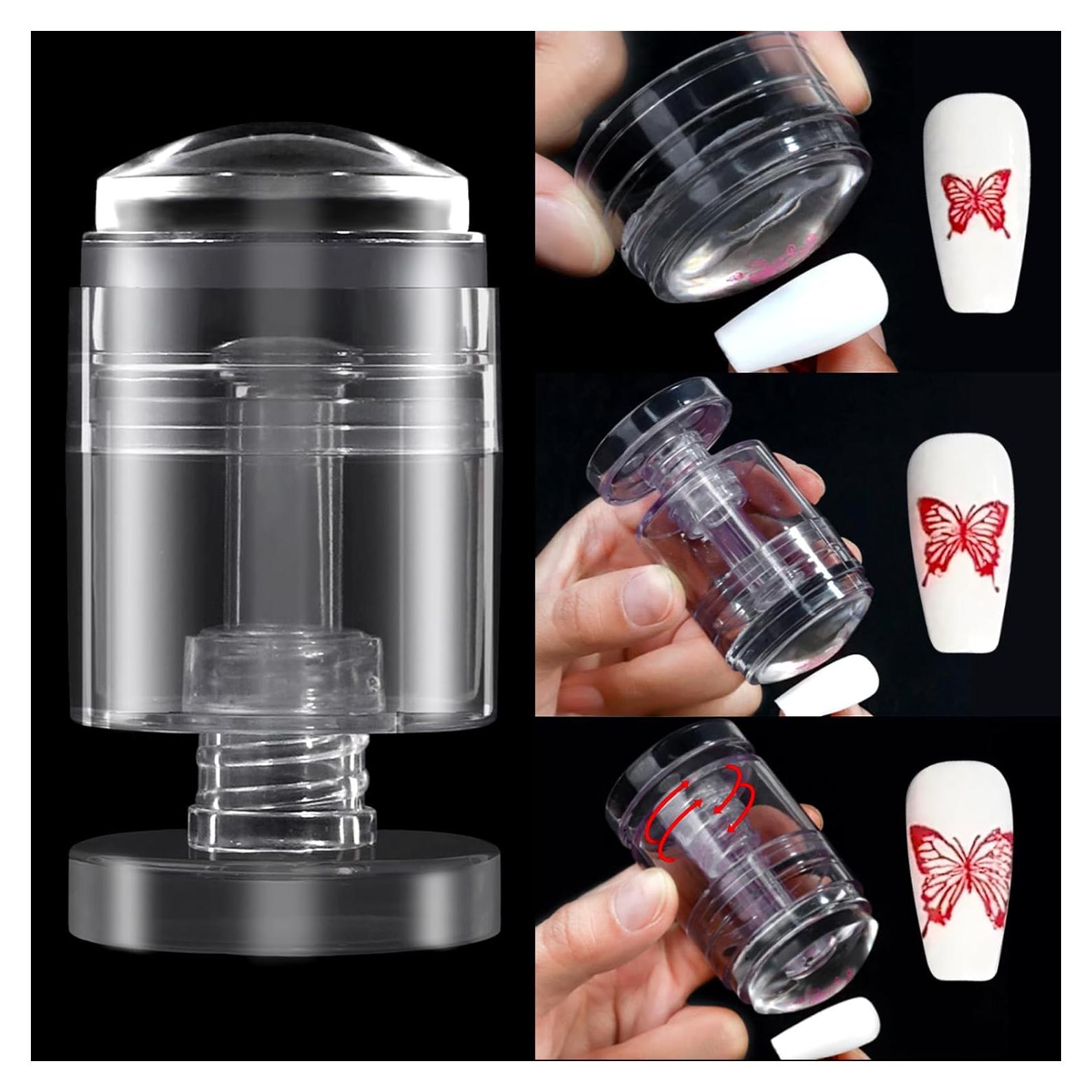 Kit de Estampador de Uñas Jaliya Rotatable Transparente