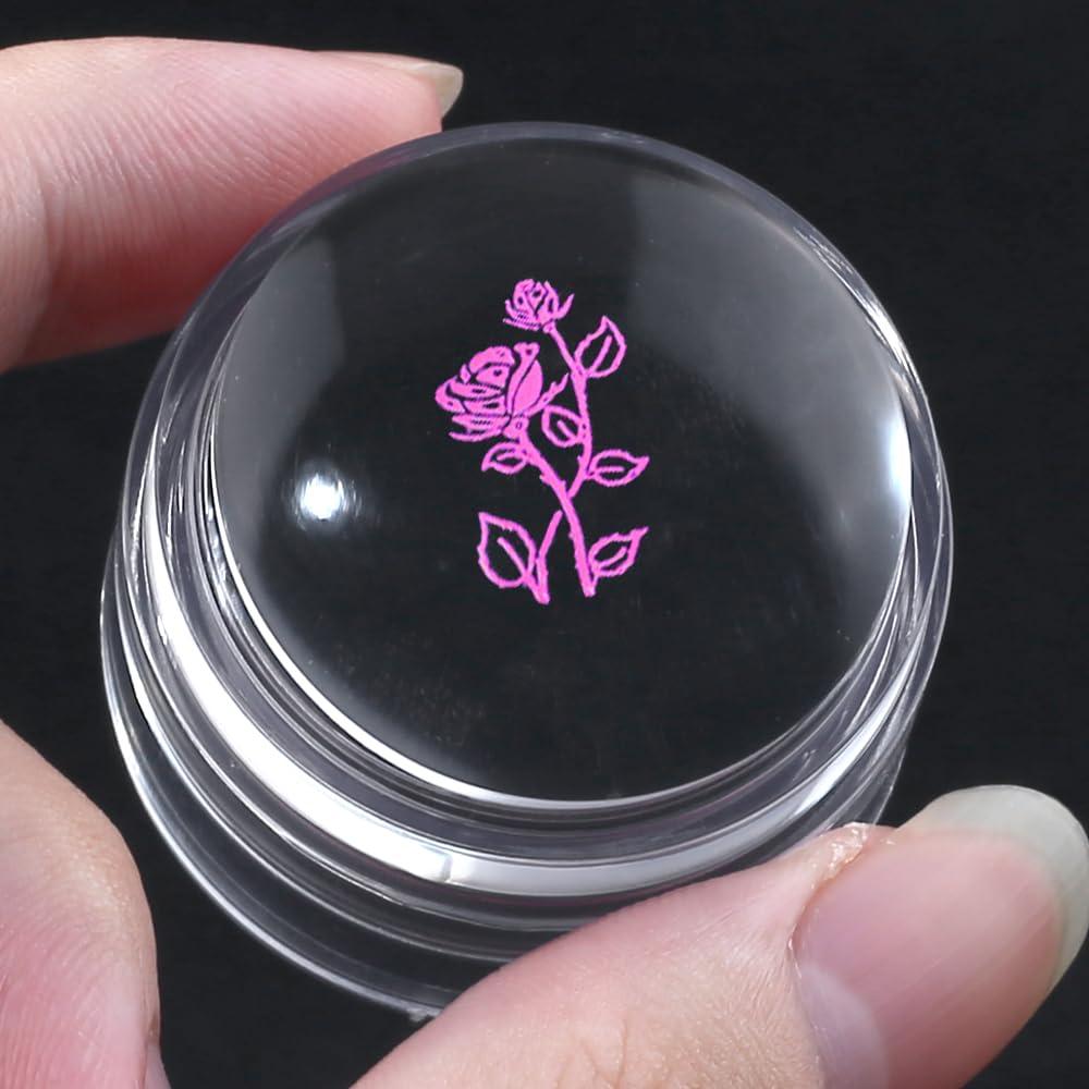 Kit de Estampador de Uñas Jaliya Rotatable Transparente