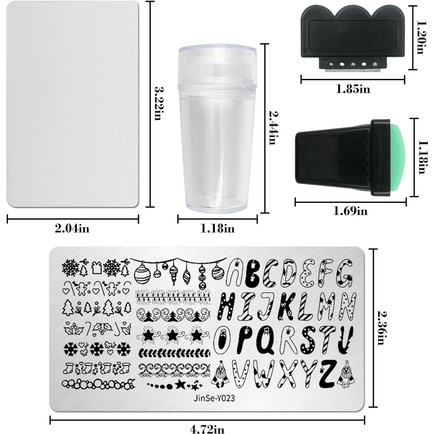 Kit de Estampado de Uñas AddFavor 6 Piezas Navidad