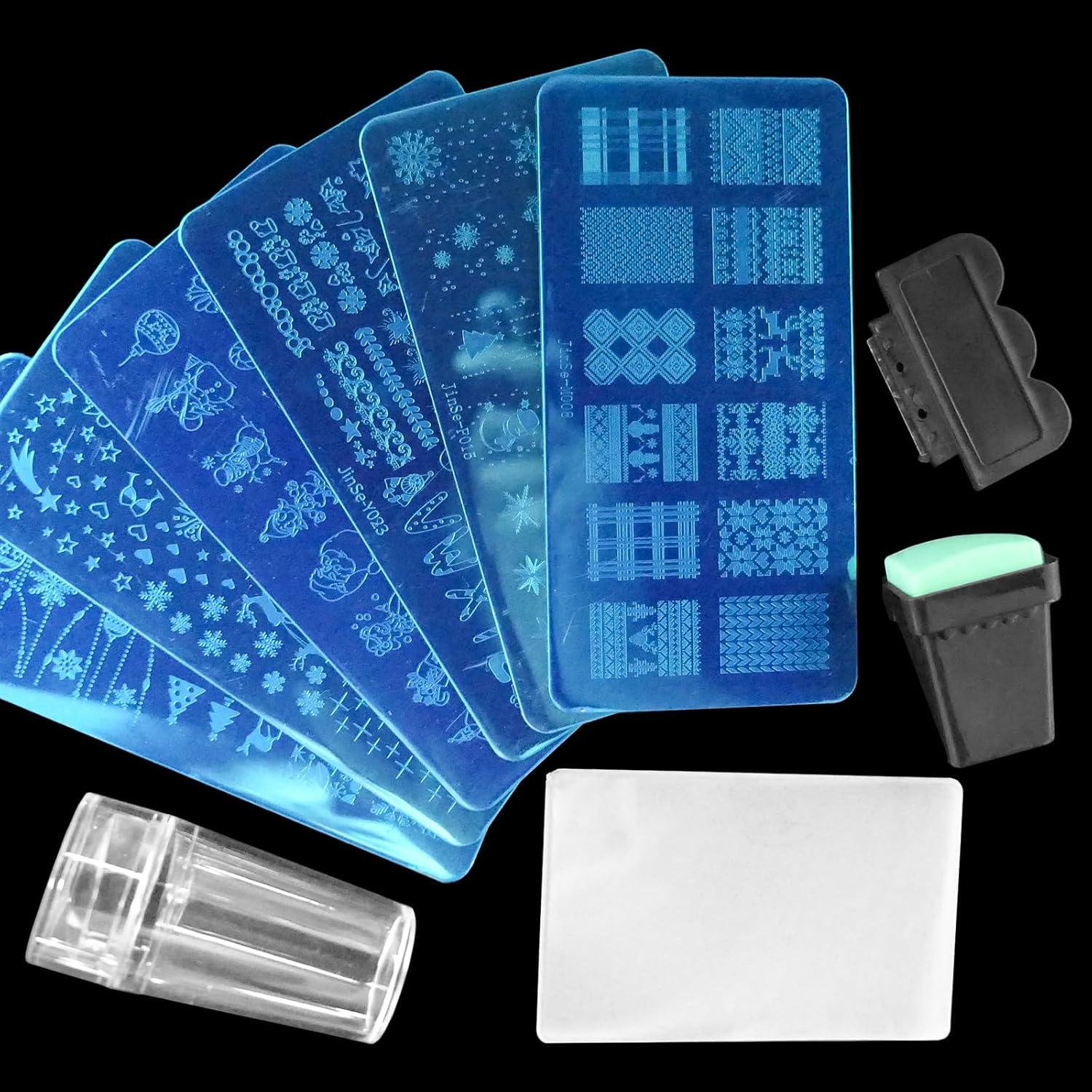 Kit de Estampado de Uñas AddFavor 6 Piezas Navidad