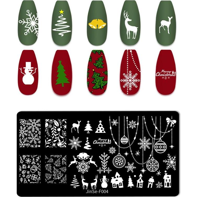 Kit de Estampado de Uñas AddFavor 6 Piezas Navidad