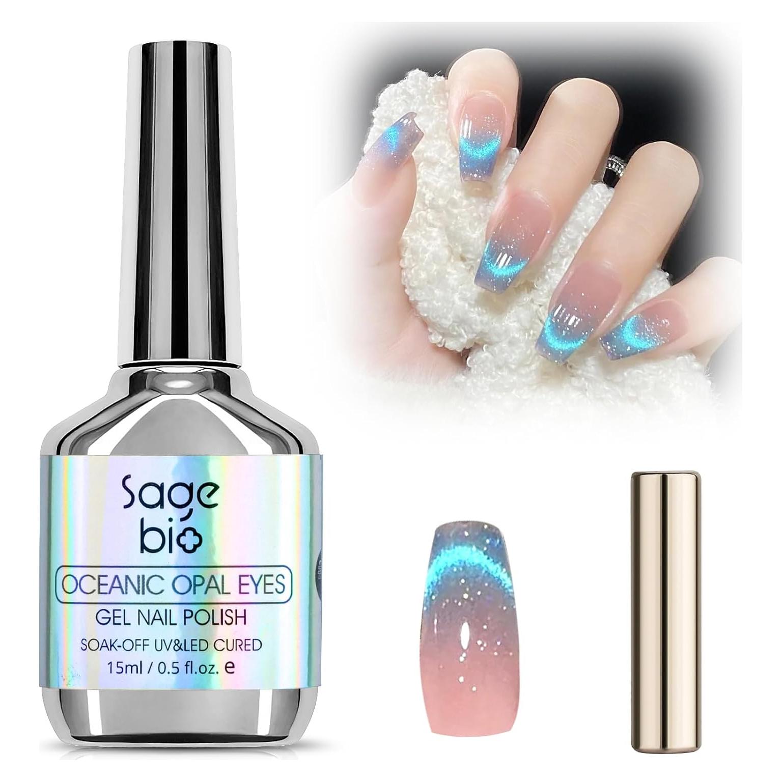 Esmalte de Uñas Gel Ojo de Gato SAGEBIO 15ml Efecto Magnético
