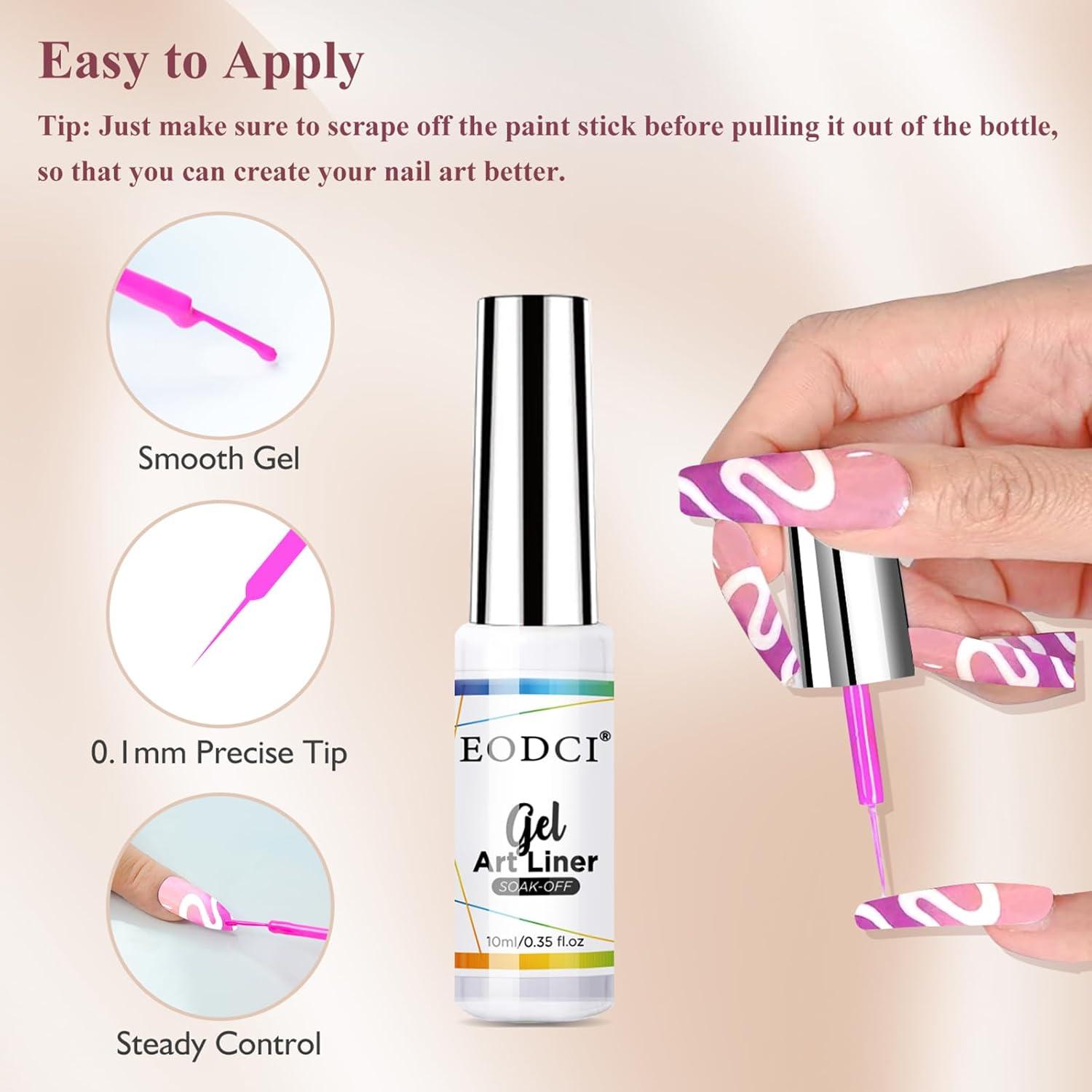 Juego de Gel Liner para Uñas Eodci 12 Colores 10ml