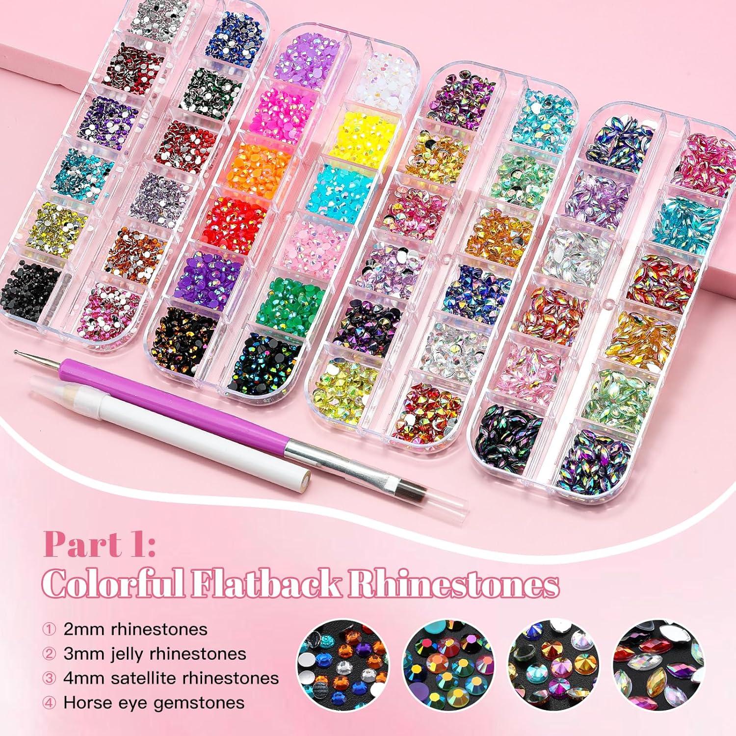 Kit de Arte de Uñas Kikonoke - 12 Cajas con Gemas y Herramientas